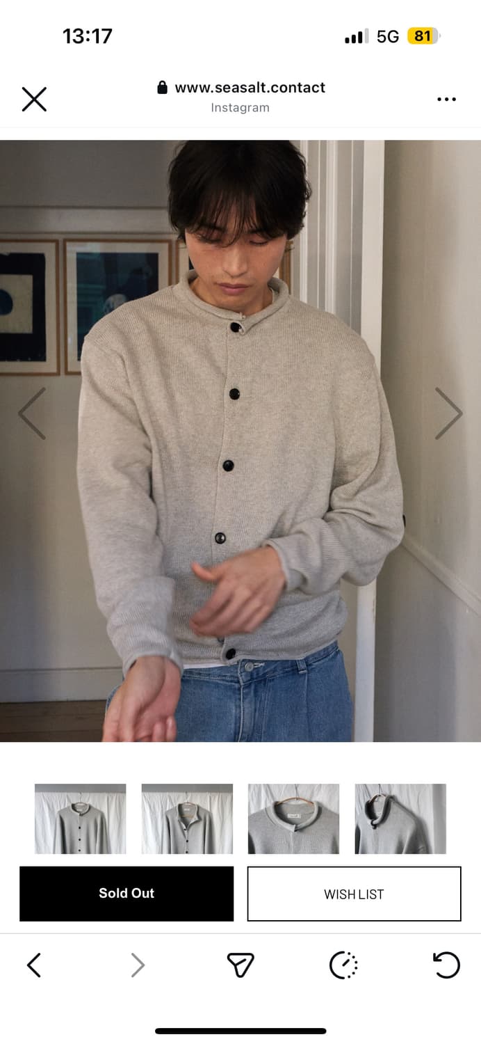 Seasalt Loop hem cardigan (melange) 2 상품이미지1