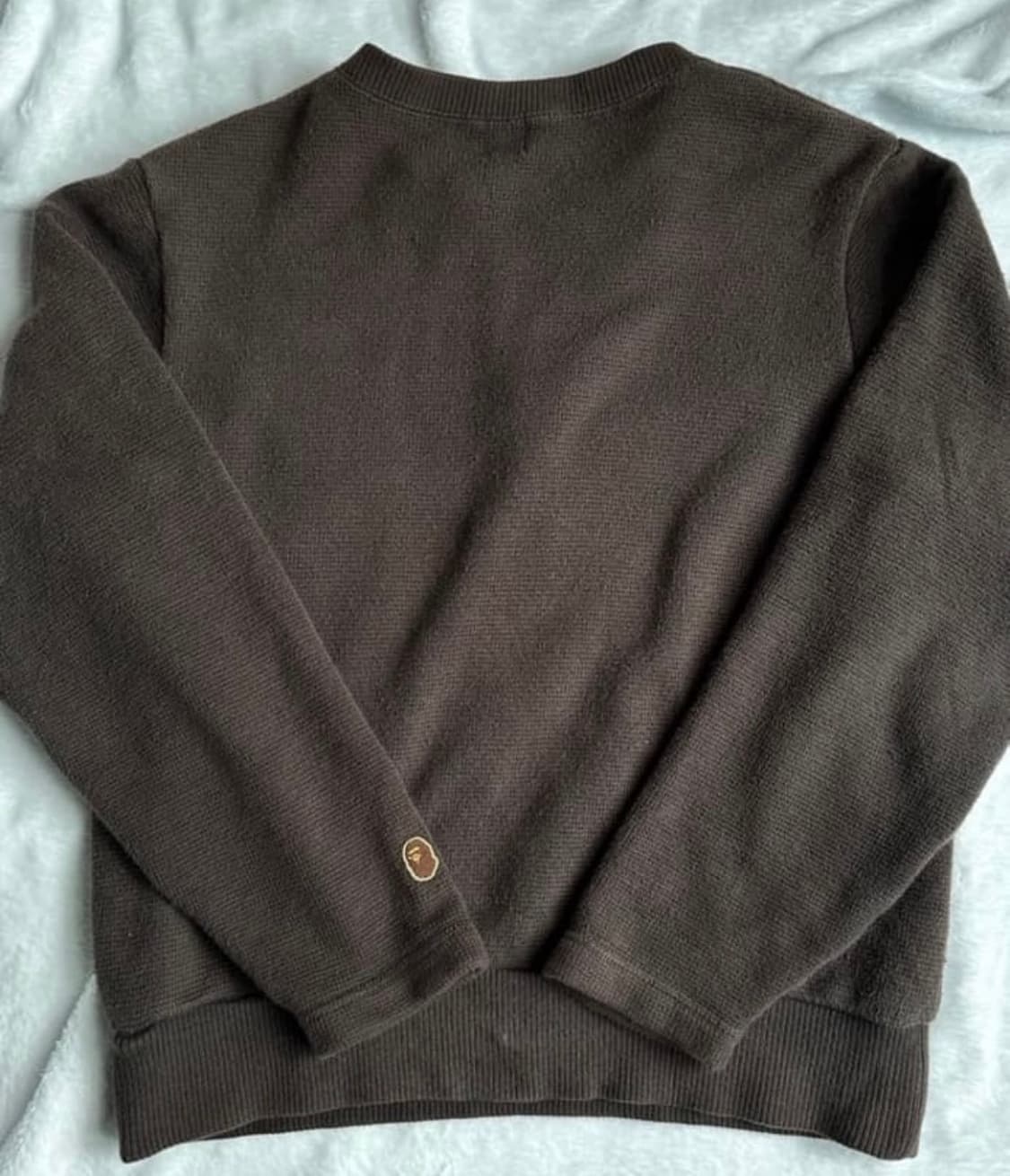 (유일매물 개희귀 )정품 베이프 og 브라운 헨리넥 니트 상품이미지2