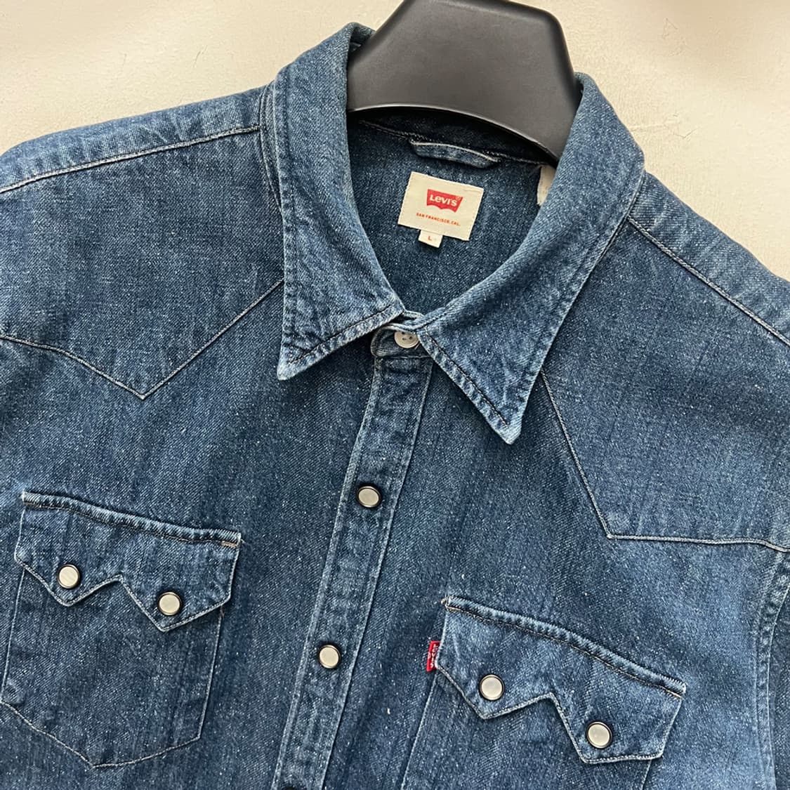 리바이스 헤비 웨스턴 데님 셔츠 청남방 L 상품이미지3