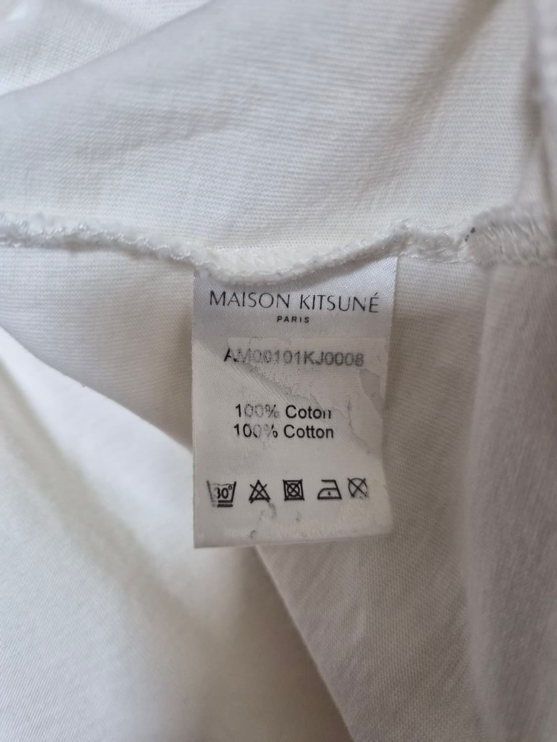 메종키츠네MaisonKitsune 레터링 티셔츠 M사이즈 - T70 상품이미지6