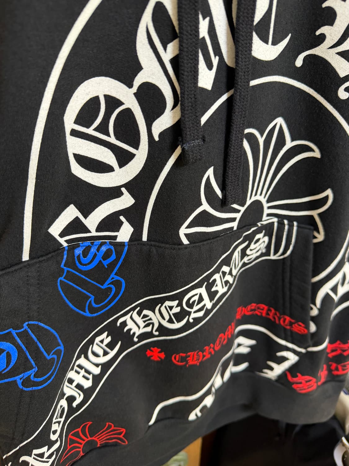 크롬하츠 홀스슈 스텐실 후드티 s 상품이미지4