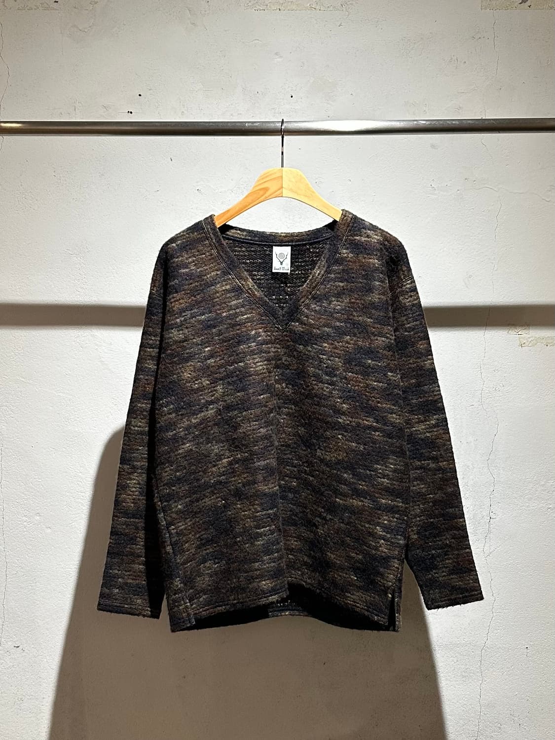 South2 West8 Side Slit V Neck Knit 상품이미지1