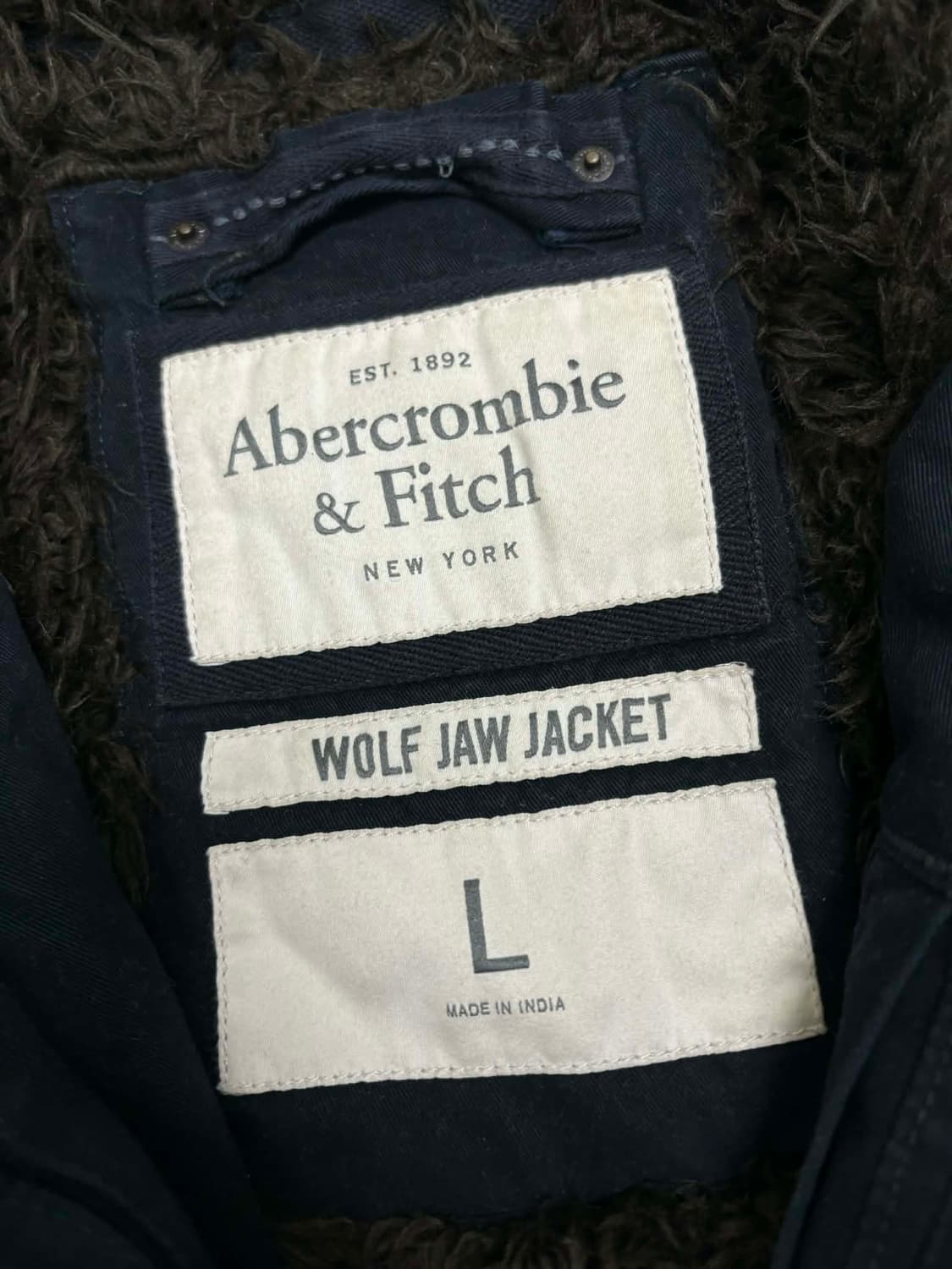 [L] 아베크롬비 y2k 올드스쿨 울프죠 자켓 후드집업 상품이미지5