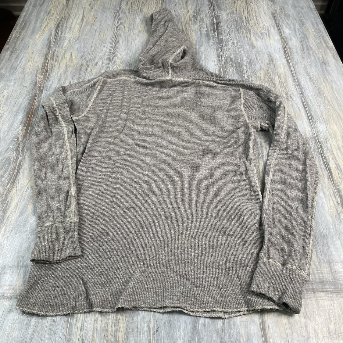 90s RRL 더블알엘 와플 니트 후드티 그레이 상품이미지3