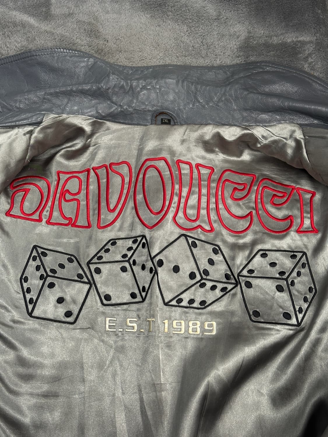 90s DAVOUCCI 레더 봄버 자켓 XXL 상품이미지6