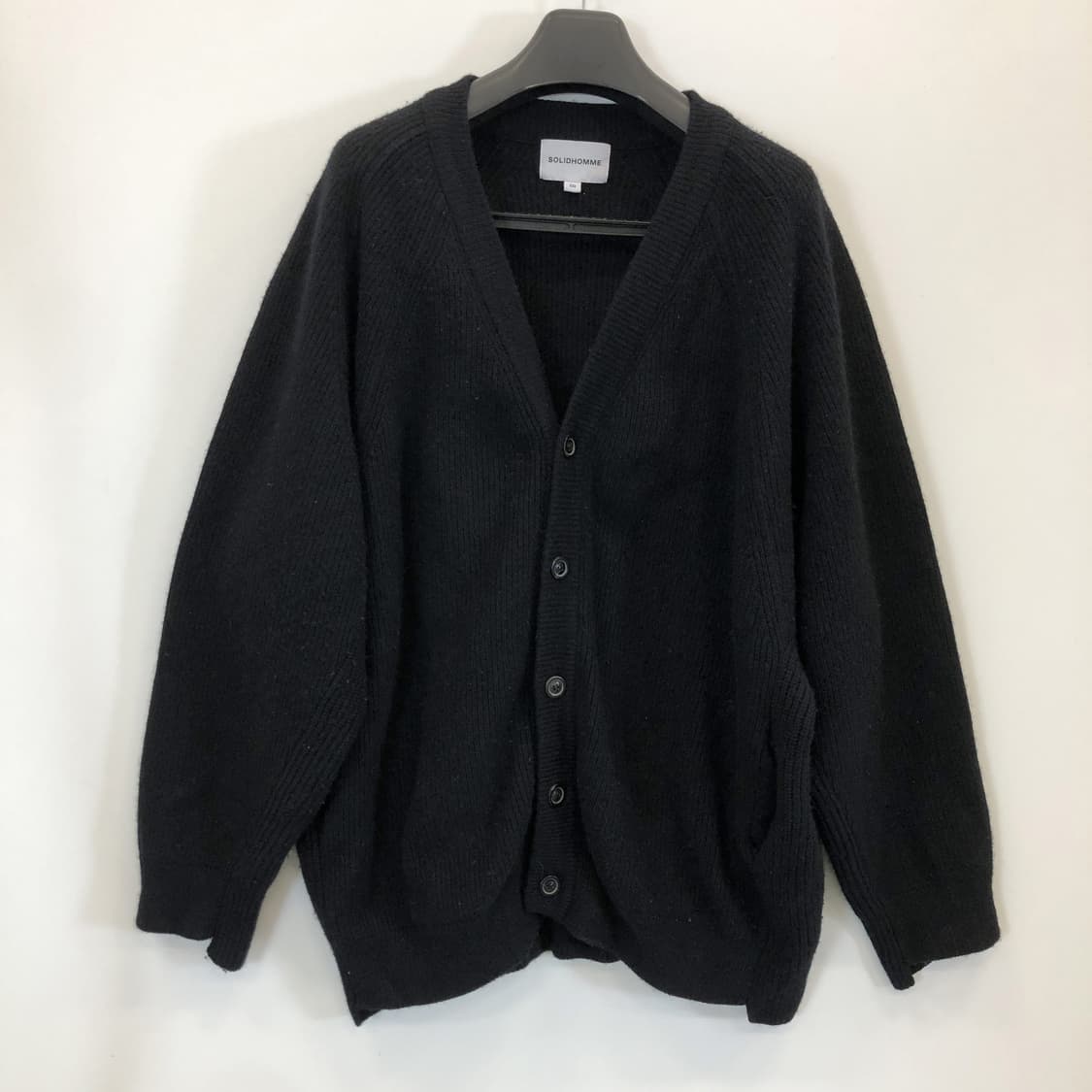 솔리드옴므 우영미 오버 블랙 니트가디건 50  상품이미지1