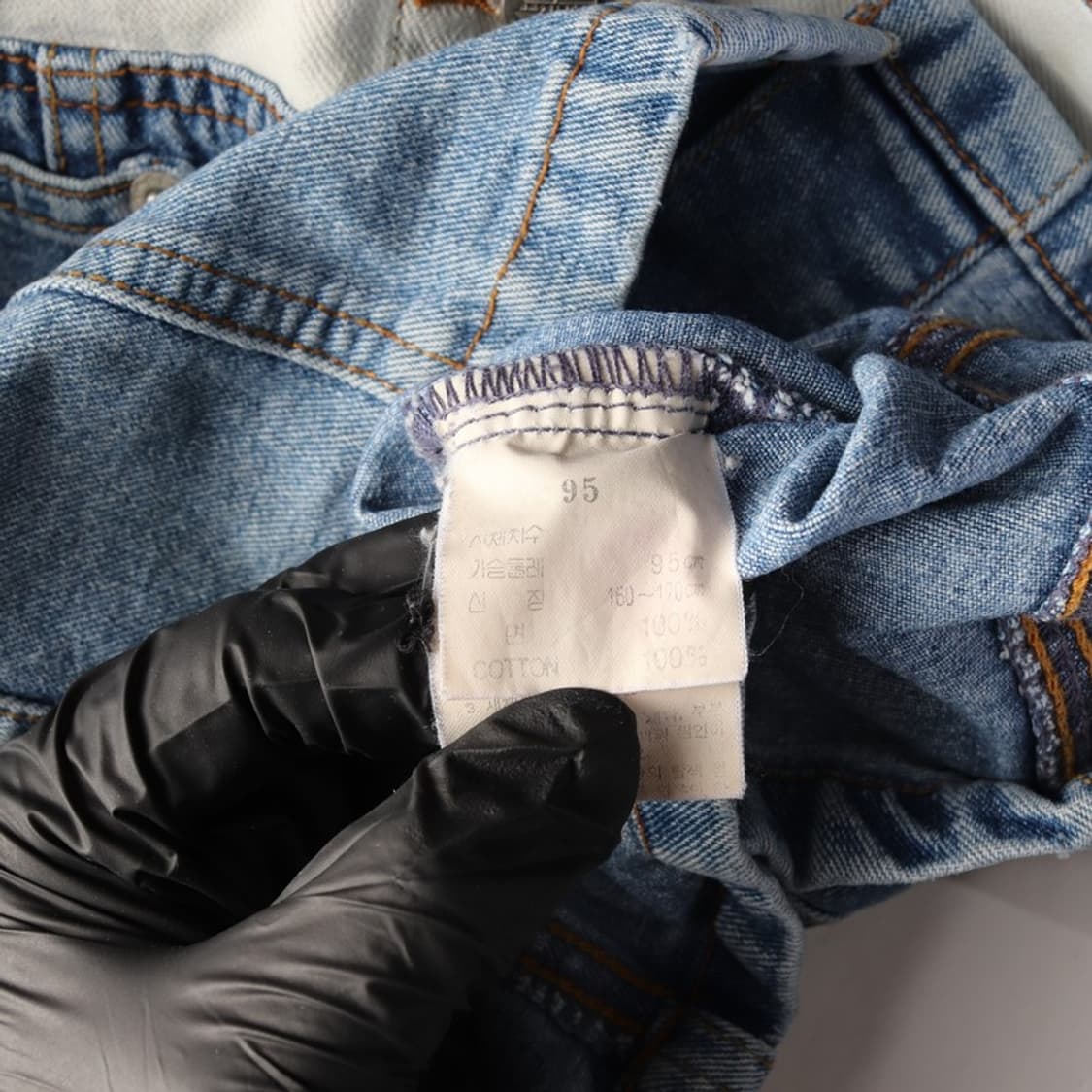 COUNT DOWN CLUB 화이트 배색 빈티지 데님 자켓 95 상품이미지6