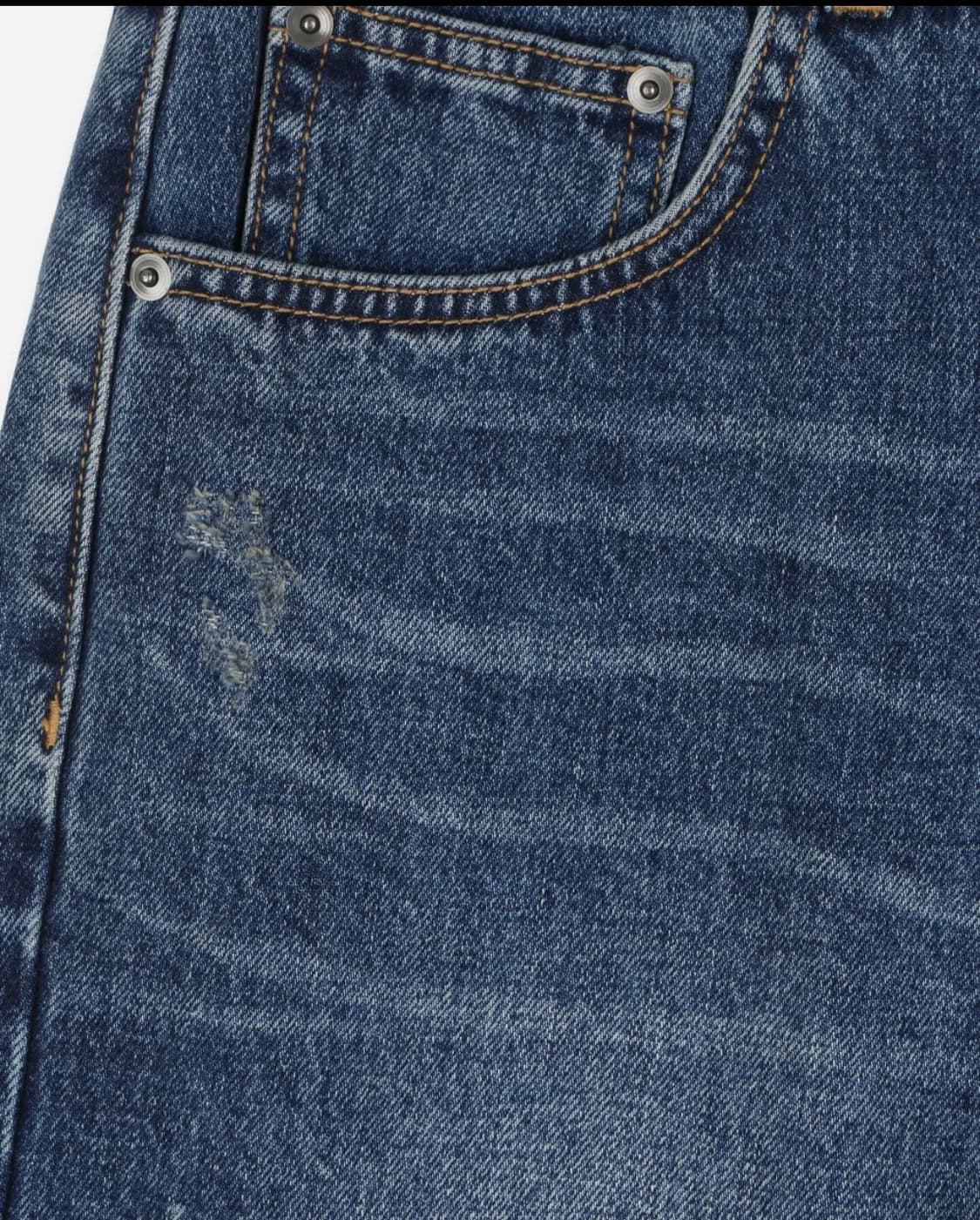 비슬로우 DISTRESSED WIDE DENIM SHORTS BLUE 상품이미지4
