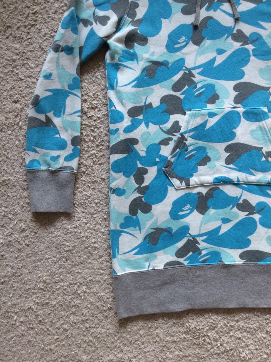 유일매물 초희귀 베이프 하트 카모 후드 원피스 맨투맨 미니 원피스 상품이미지3