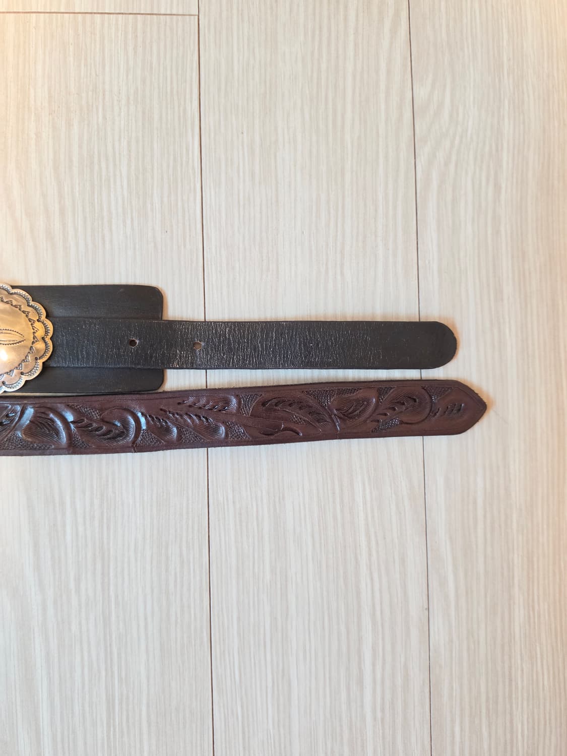 퍼플라벨  웨스턴 레더 벨트 34    더블알엘 rrl 상품이미지5