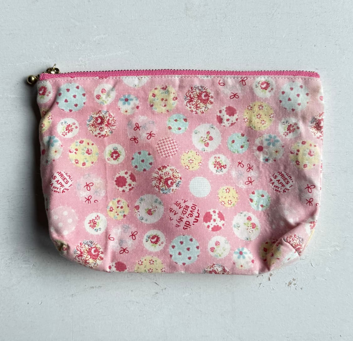 일본빈티지 딸기파우치 핸드메이드 상품이미지4