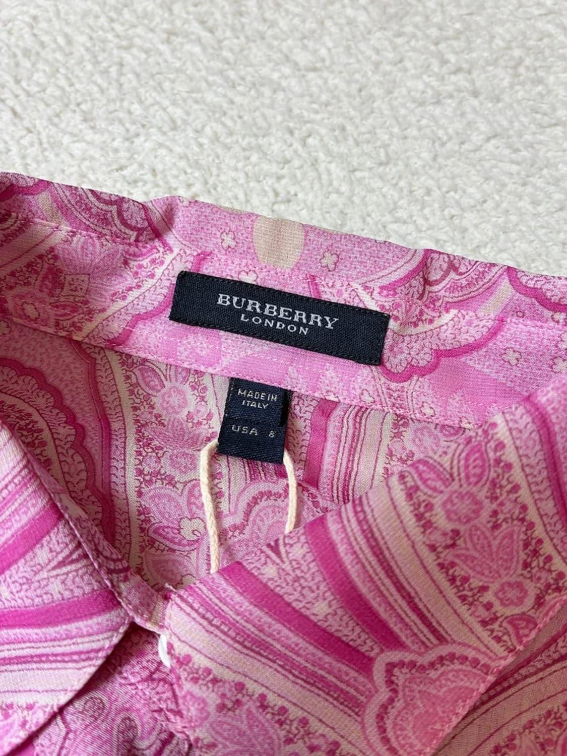 버버리 00's 100% 실크 페이즐리 셔츠 세트 PN7569 상품이미지7