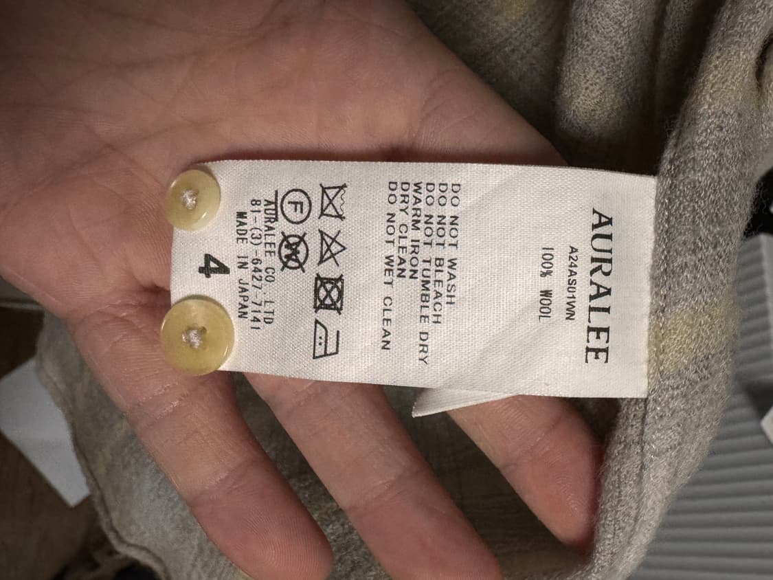 (4사이즈) 오라리 에어리 울 체크 셔츠 24AW AURALEE 상품이미지4