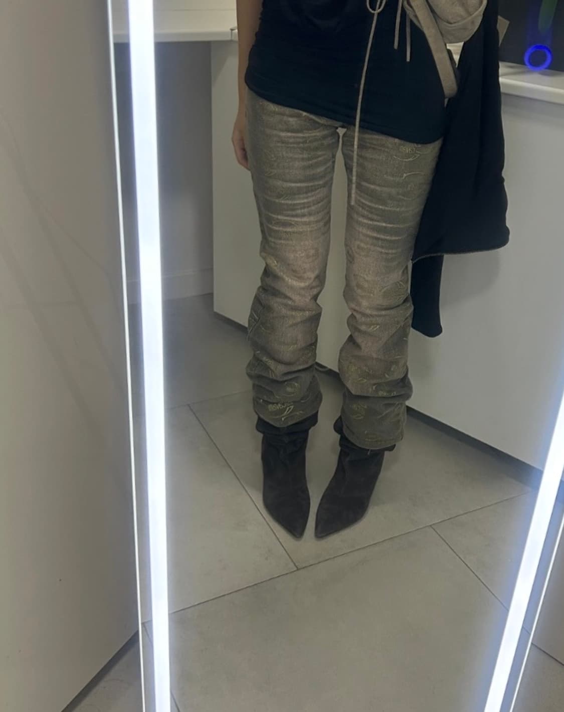justcavali pink gray washed pants카발리 팬츠 상품이미지1