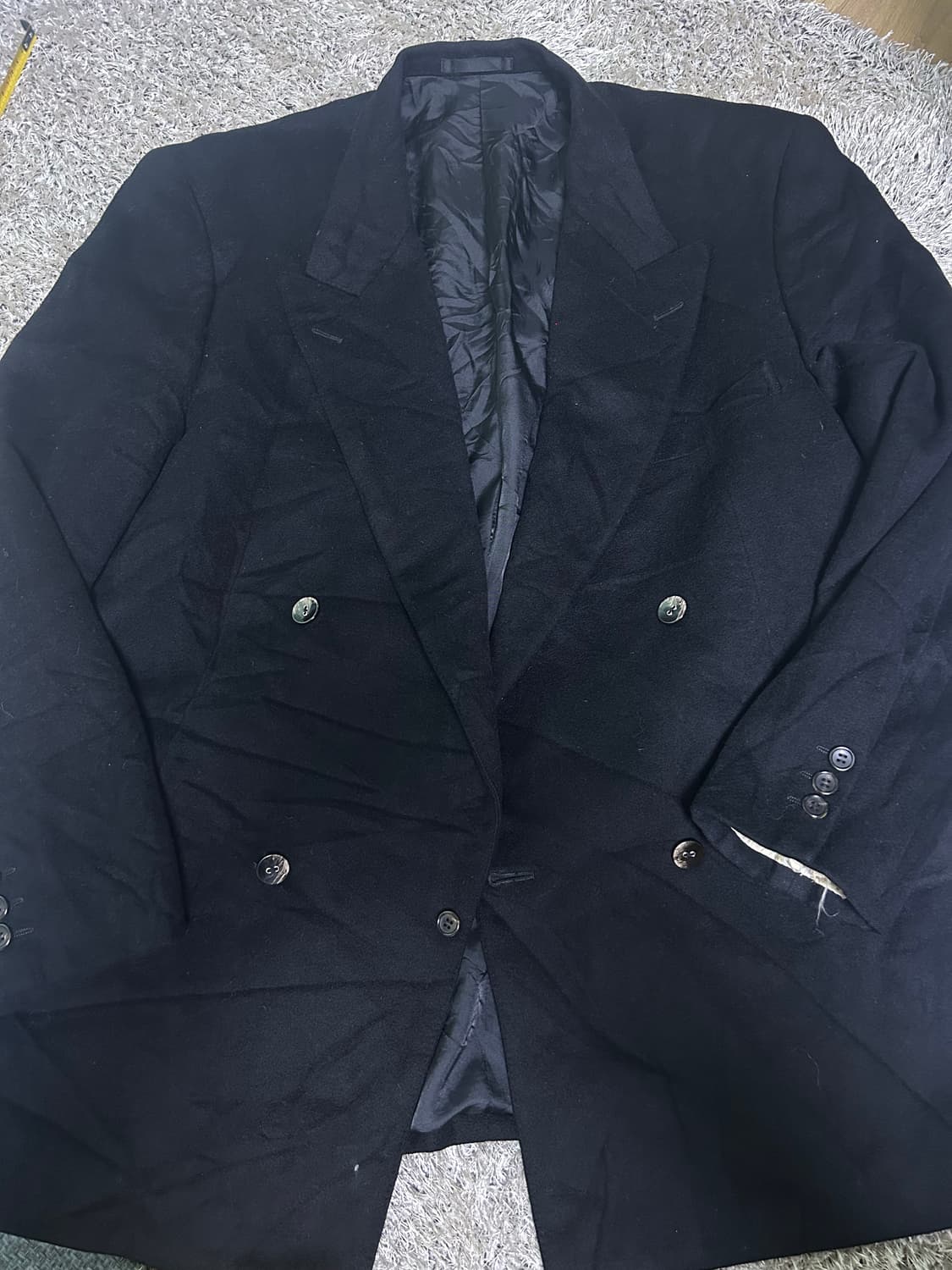 캐시미어100프로 더블블레이저 사이즈 105~110 상품이미지1