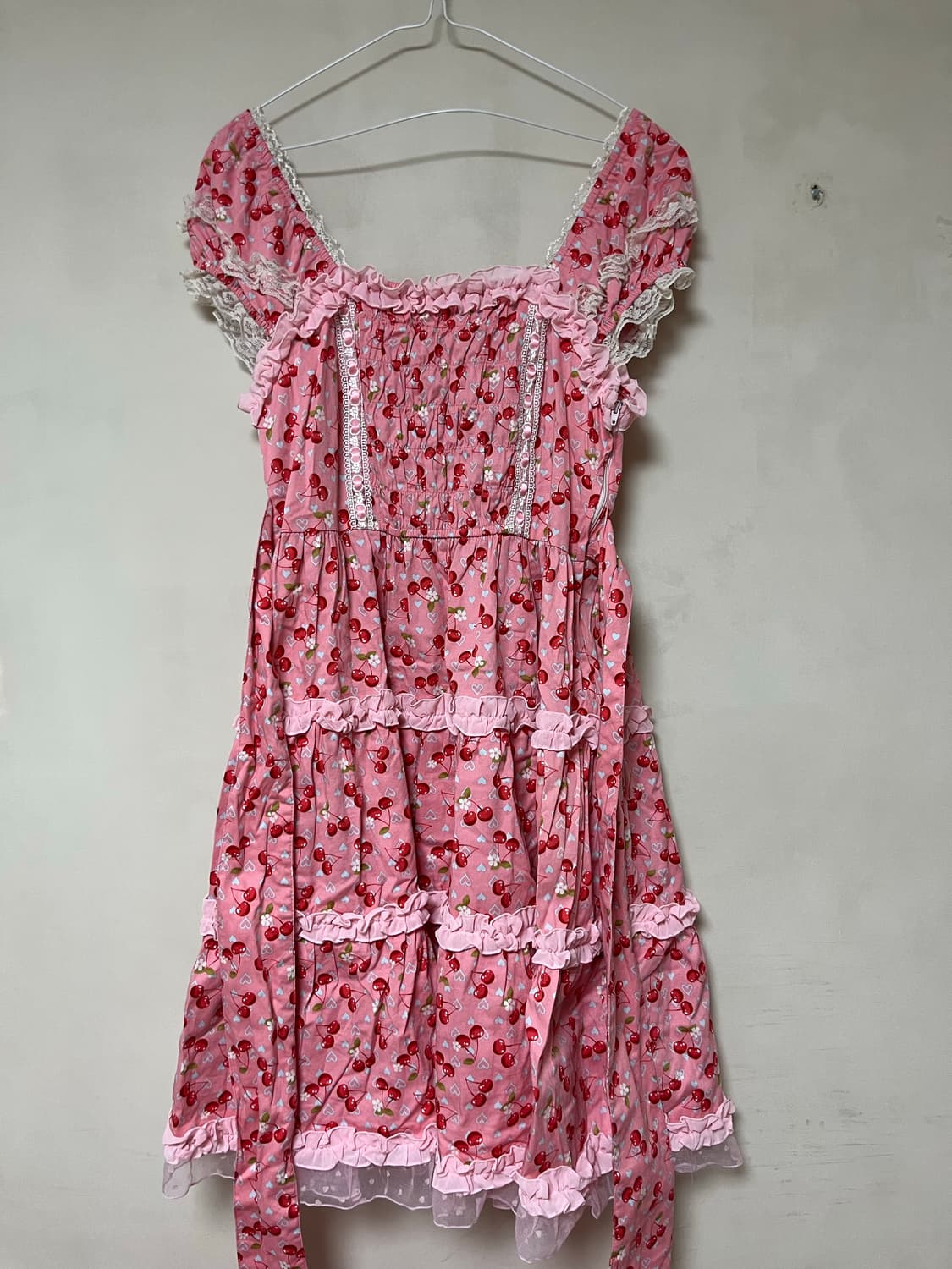 바디라인 리본 히메갸루 체리 원피스 상품이미지4