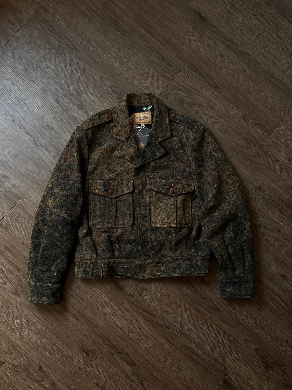Cidu Leathers 더티 & 러스티 쉘 더블 데님 자켓 상품이미지6