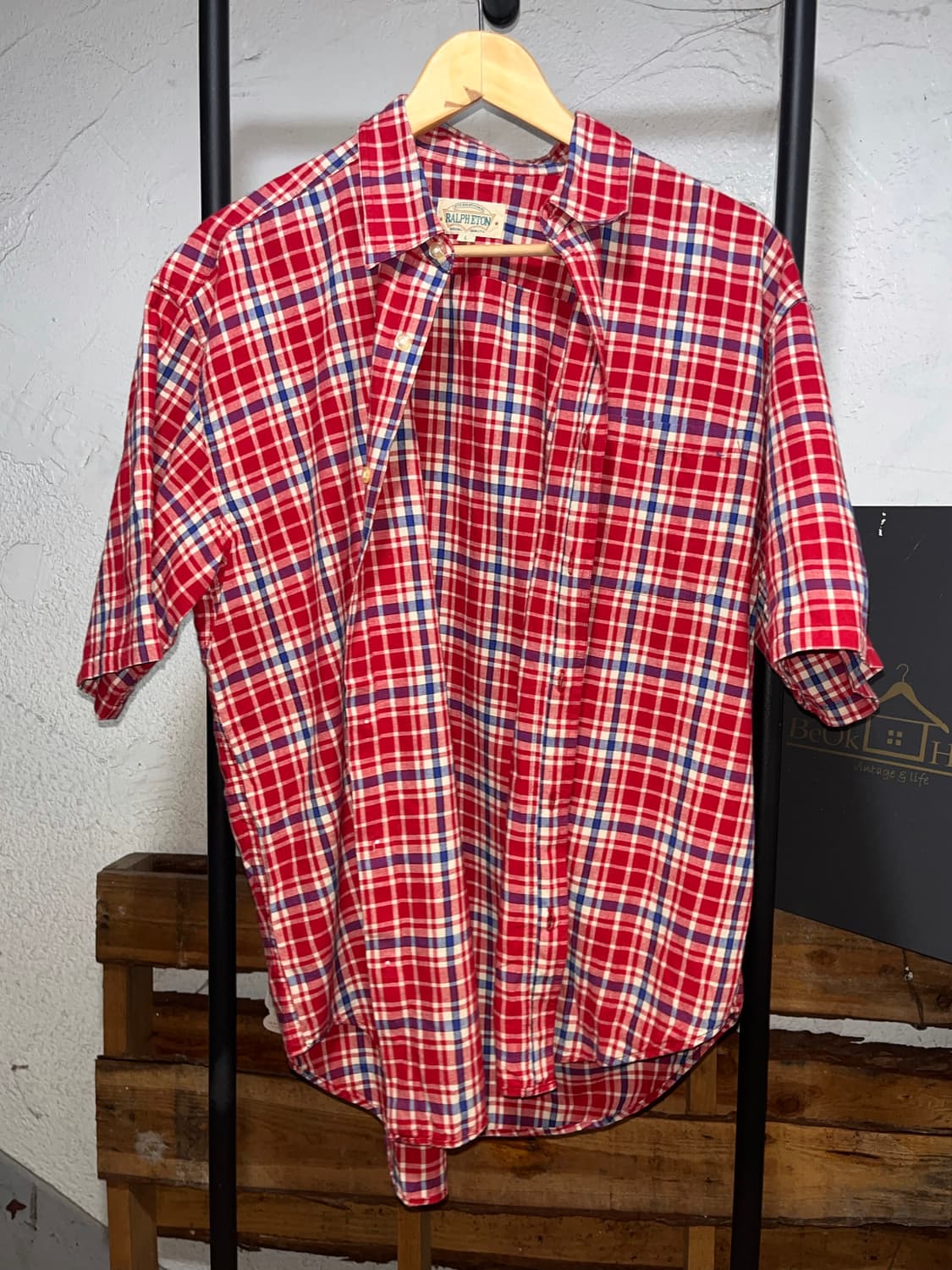 Tartan check half shirt 상품이미지1