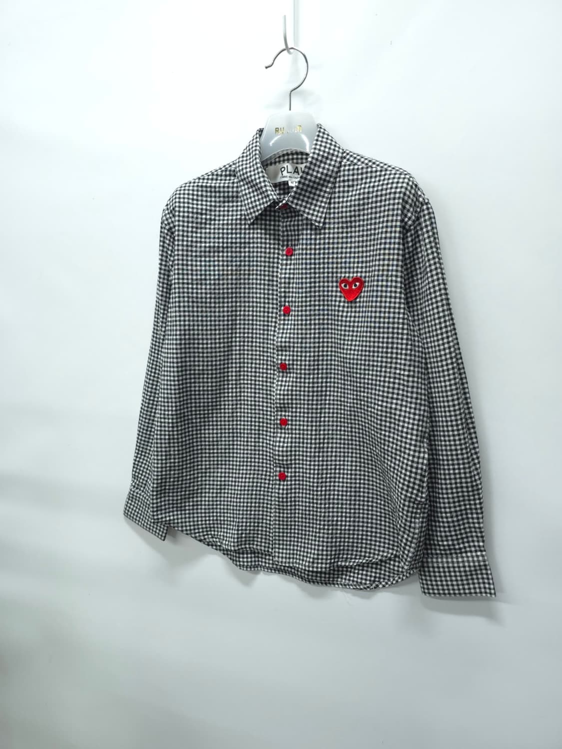 꼼데가르송 여성 레드 와펜 블랙 체크 셔츠 (55~66) 상품이미지1