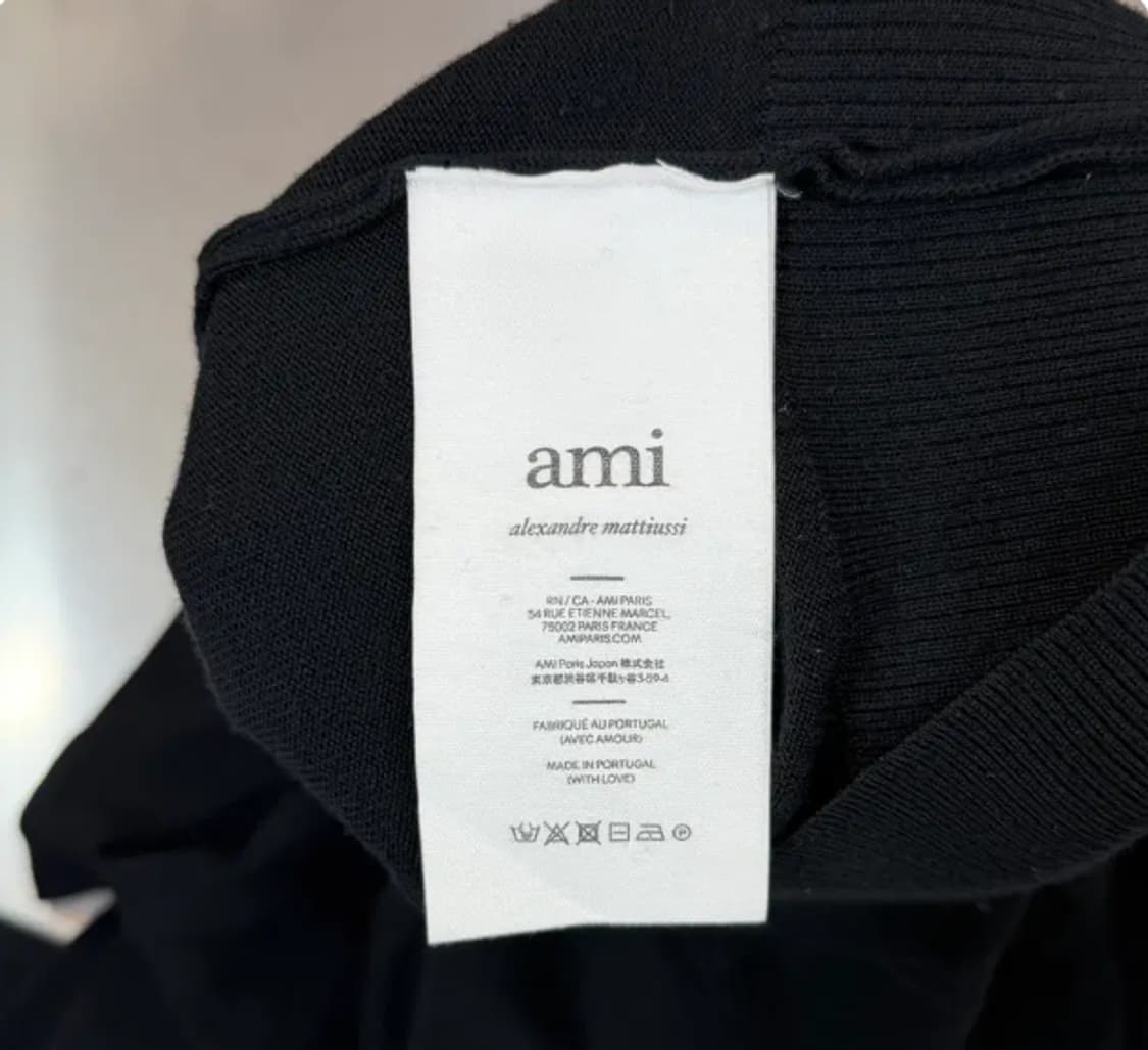 [정품]아미 하트 시그니처 울 니트 가디건 블랙 M 상품이미지3