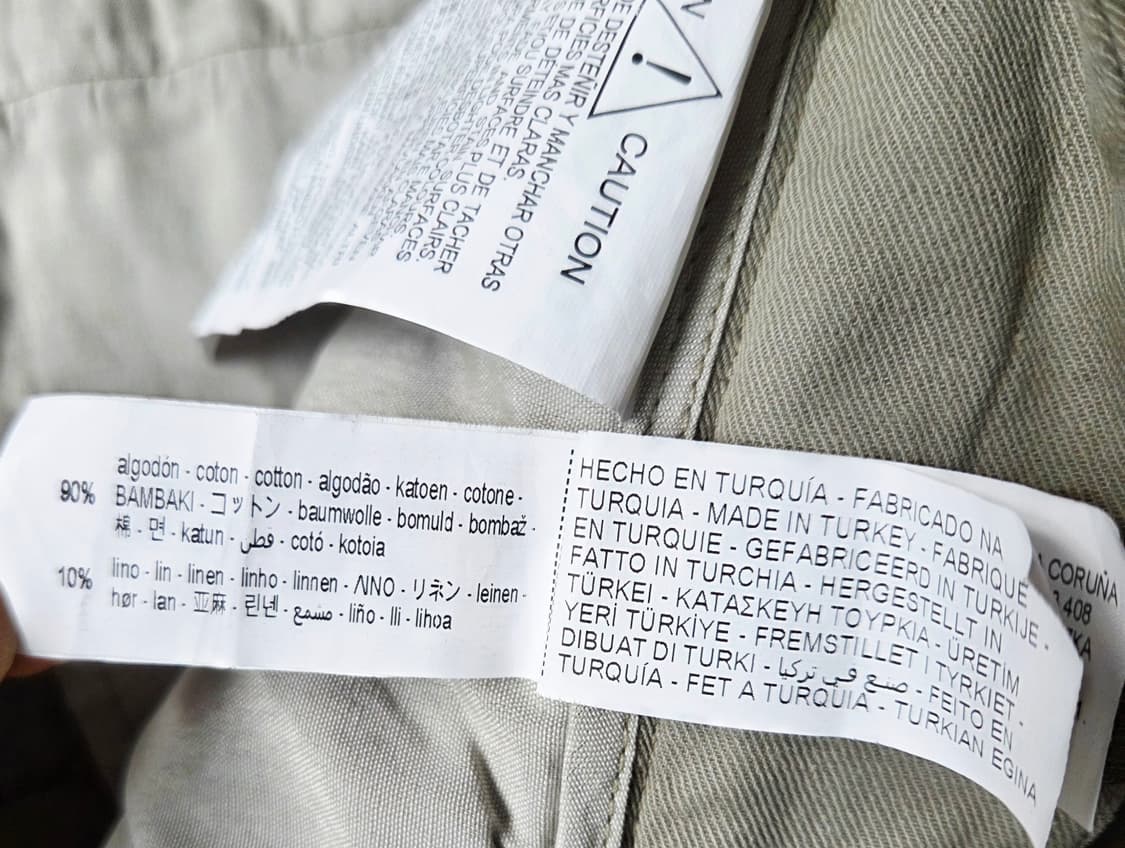 자라 코튼-린넨 팬츠 새상품  상품이미지7