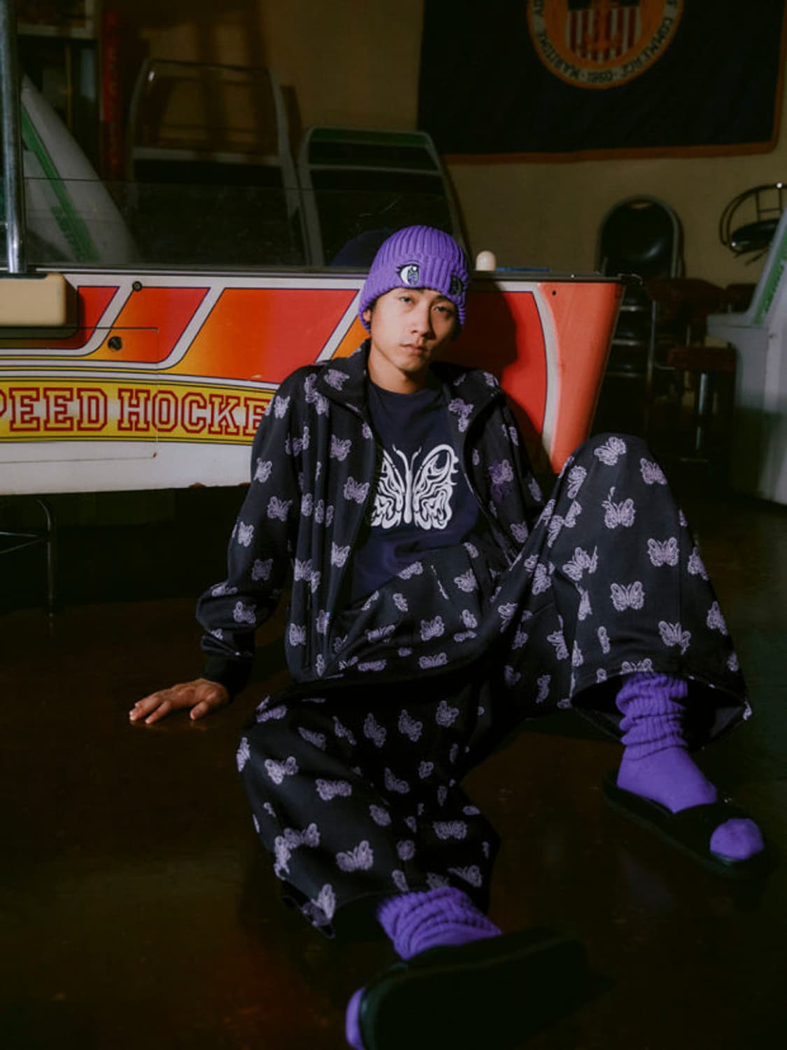 니들스 x 카에 타나카 워치캡 (비니) 퍼플  상품이미지3