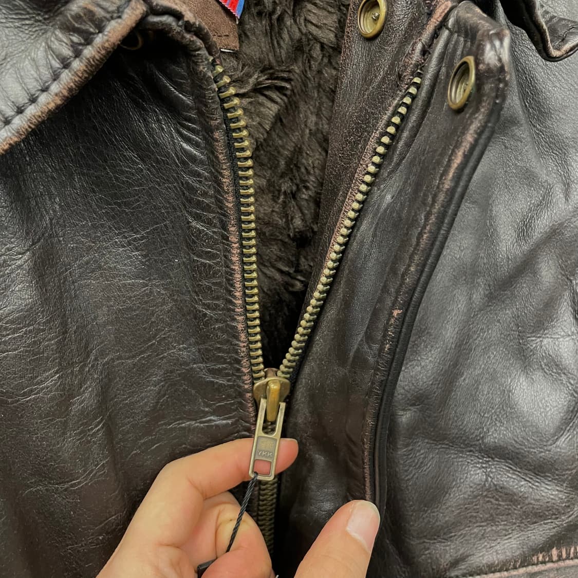 90s Schott 쇼트 made usa 오리지널 a2 레더 소가죽 자켓 상품이미지7