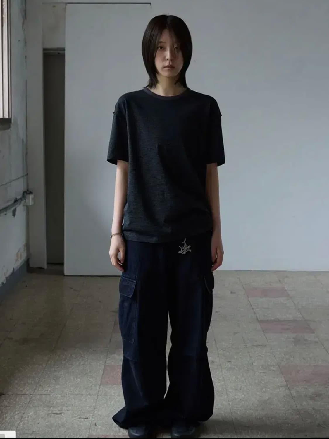 해칭룸 Two Face Stripe Tee 1/2 (남여공용) 급처  상품이미지2