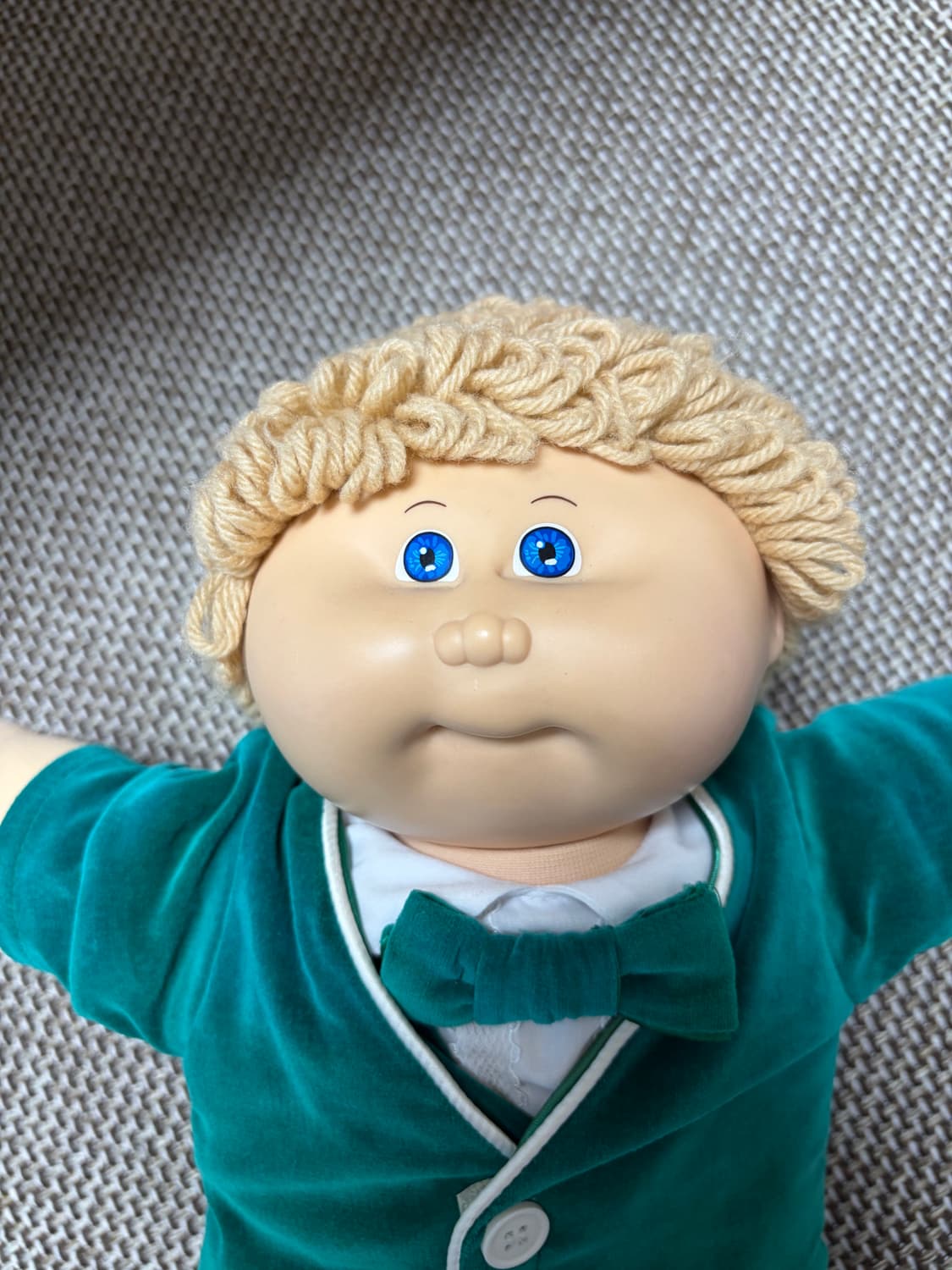 빈티지 양배추인형 남아 그린벨벳슈트 상품이미지3