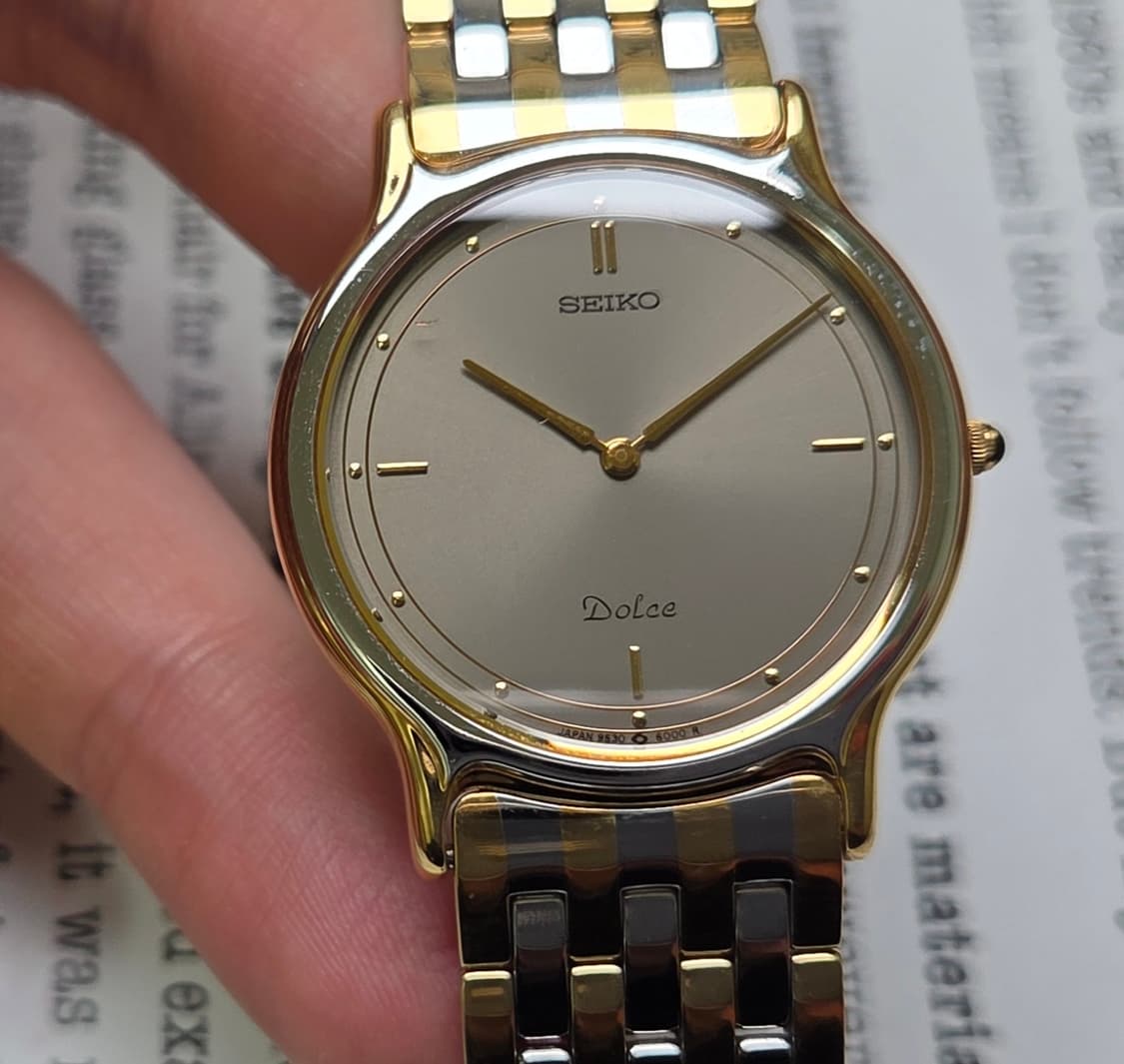 빈티지 세이코 돌체 오리지널 그레이다이얼 슬림쿼츠 브레이슬릿 ver. 상품이미지1