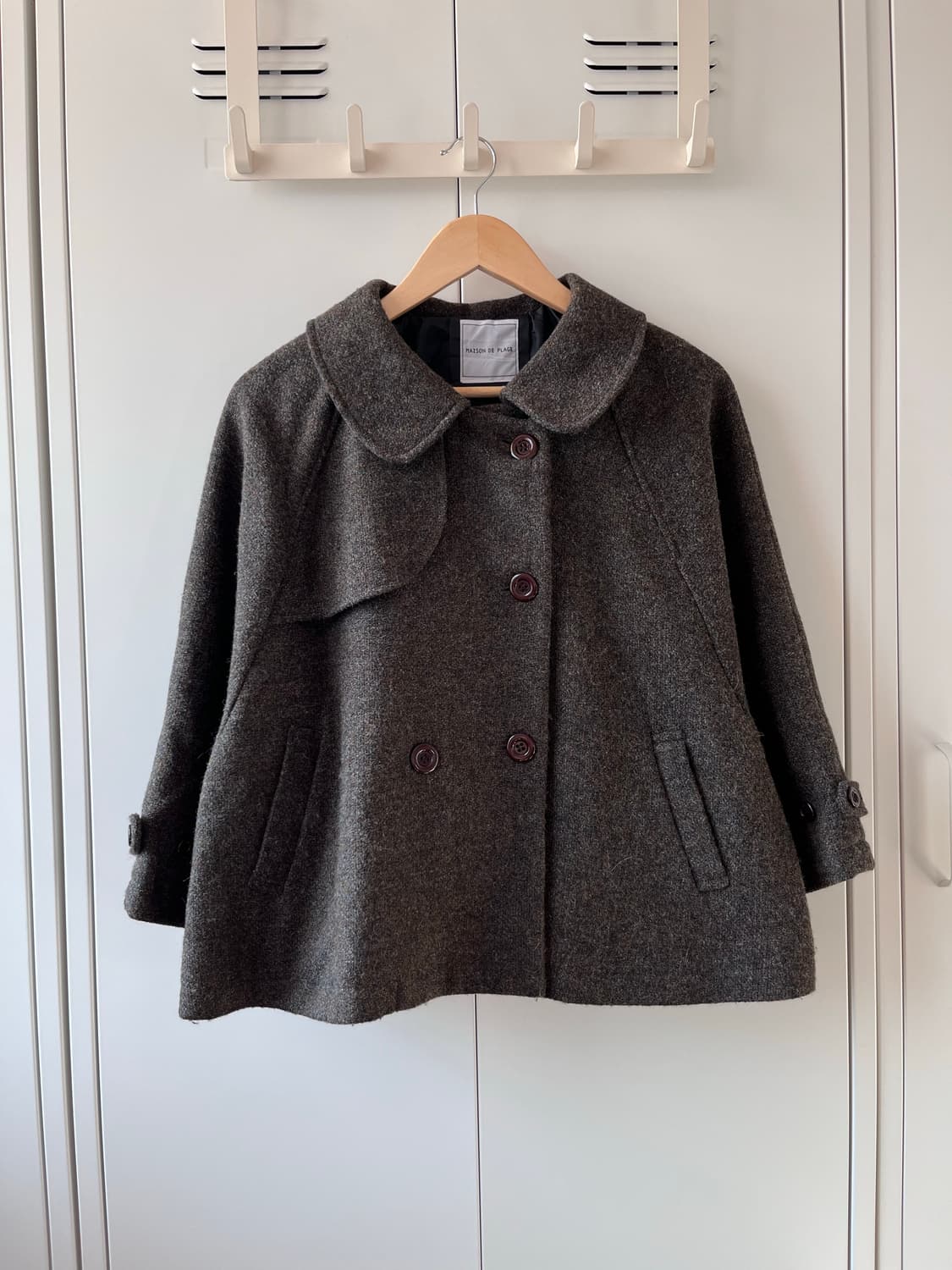 Maison de plage 모리걸 둥근카라 더블 버튼 울 코트 상품이미지1