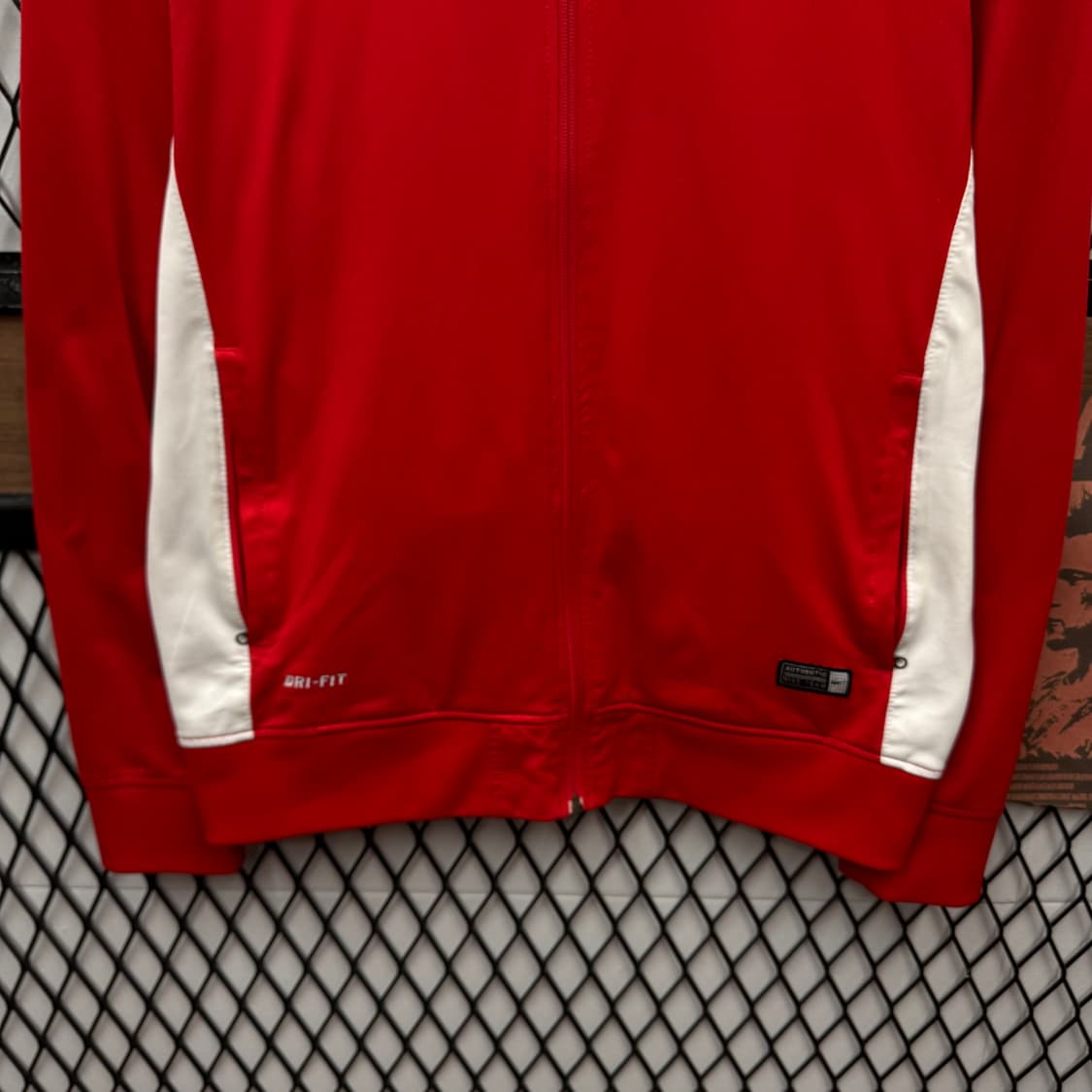 2014 나이키 사이드라인 트랙 자켓 전면 로고 포인트 레드 화이트 상품이미지4