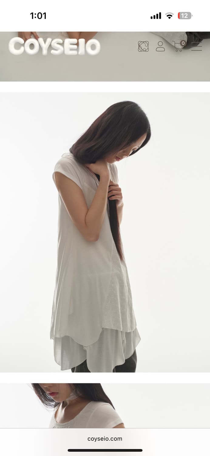 코이세이오 플라워 원피스 화이트 상품이미지2