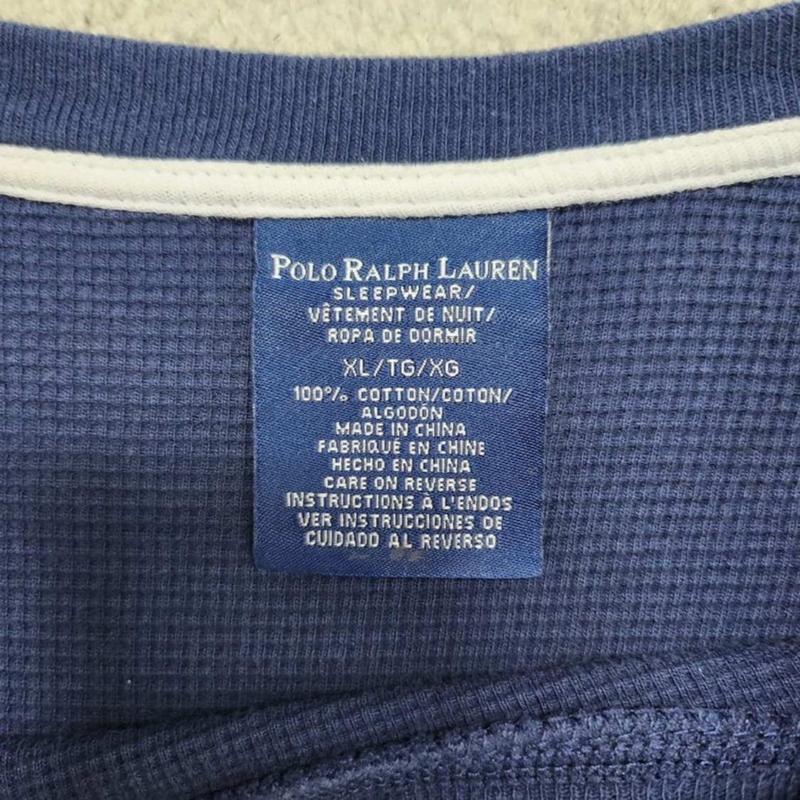POLO RALPH LAUREN 와플 긴팔 티 Men XL/TG/XG 상품이미지5