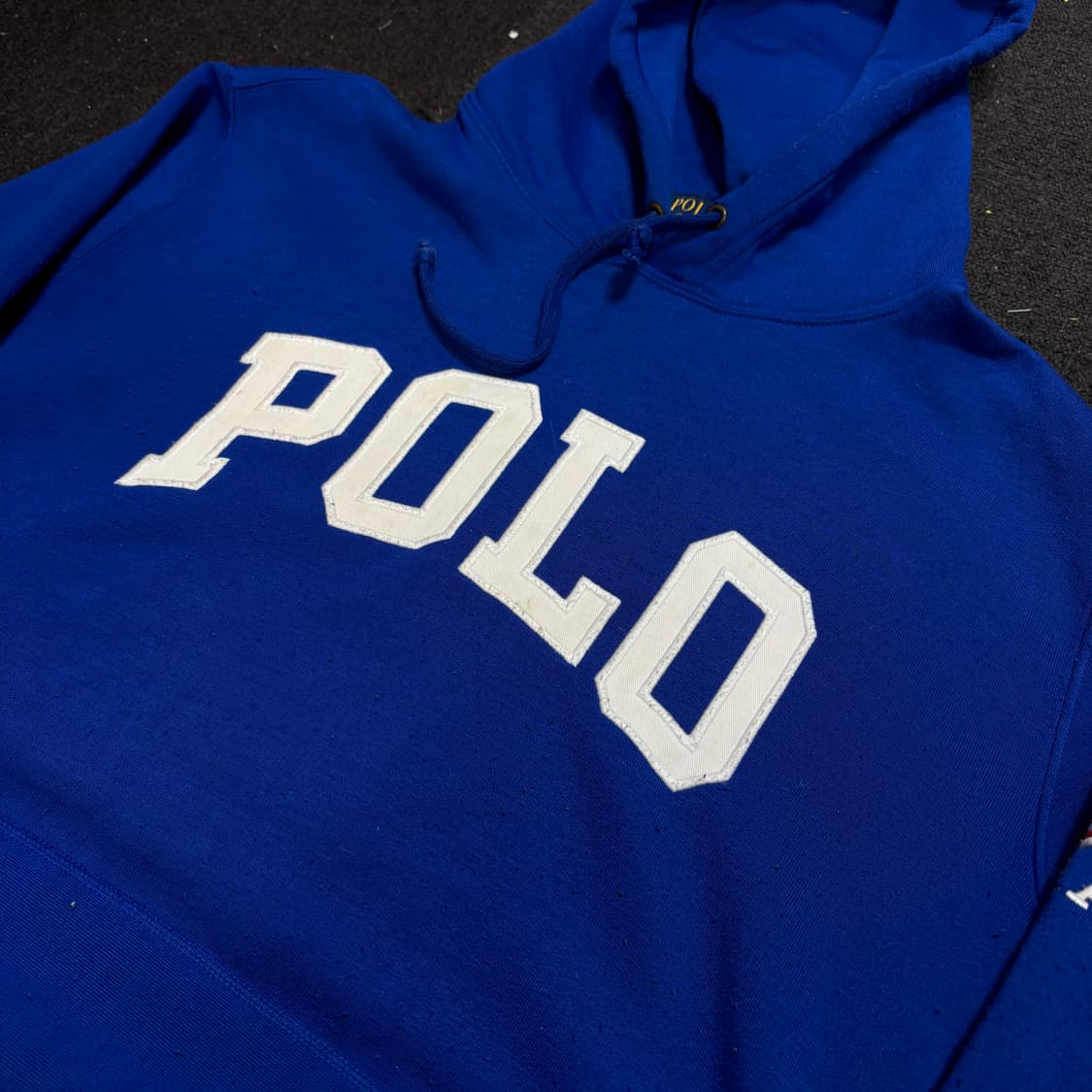 폴로 빅로고 블루 성조기 후드티 M 상품이미지4