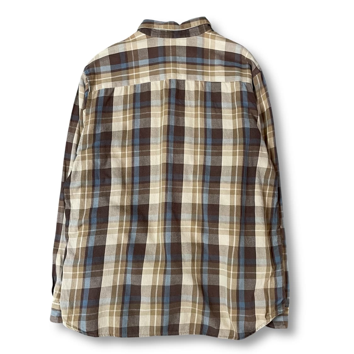 퀵실버 베이지 블루 멀티배색 체크 긴팔 셔츠 XL 상품이미지2
