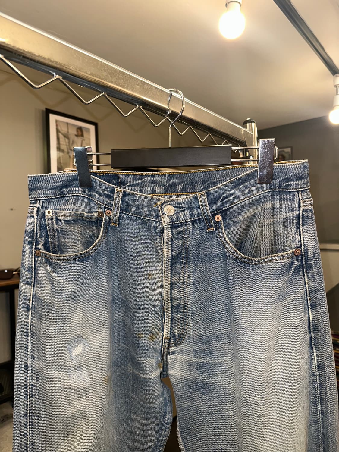 90’s Levi’s 501 273 distressed denim 상품이미지5