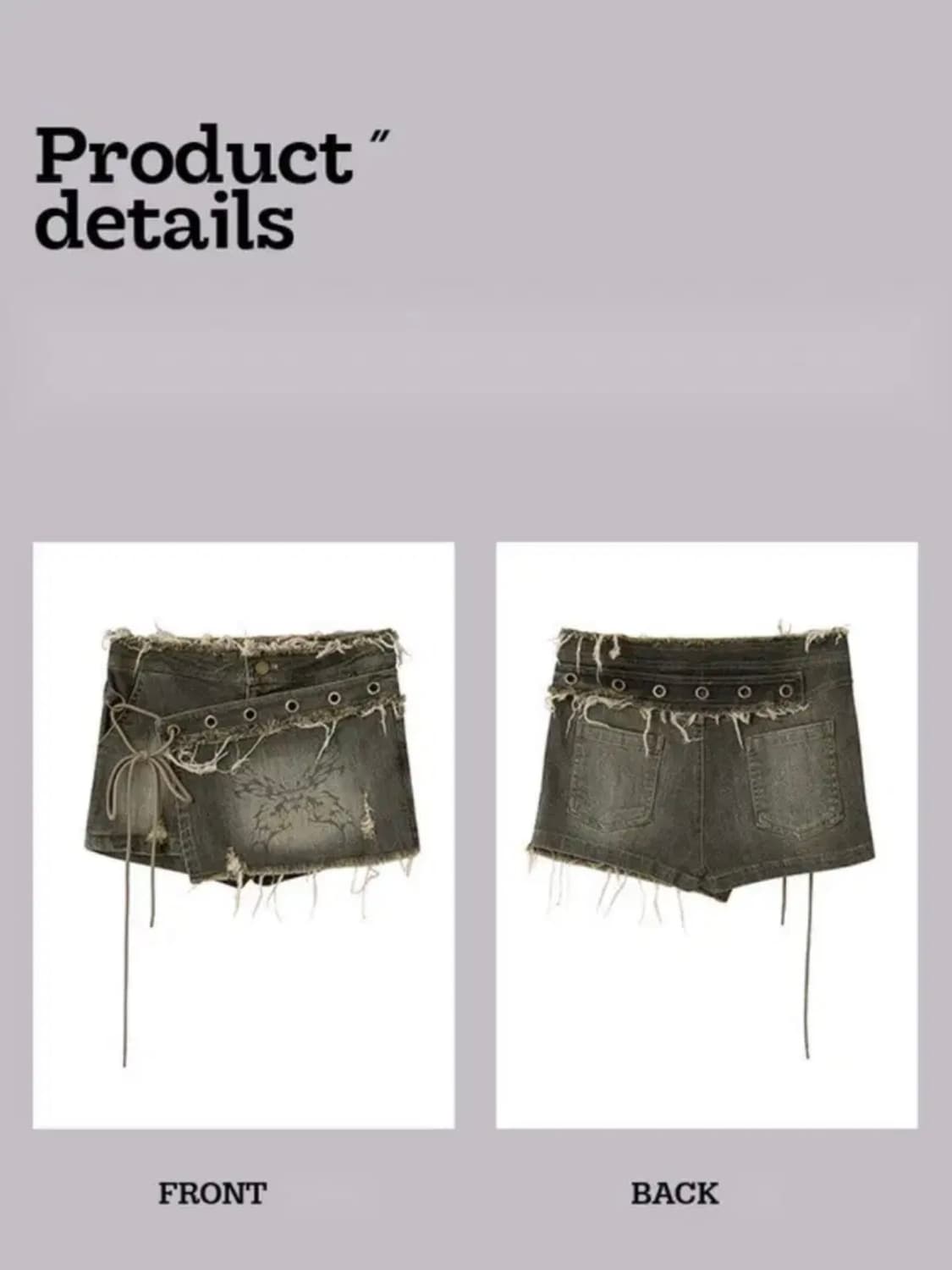 shopcor Cest Nous Denim 데님 스커트 L  상품이미지4