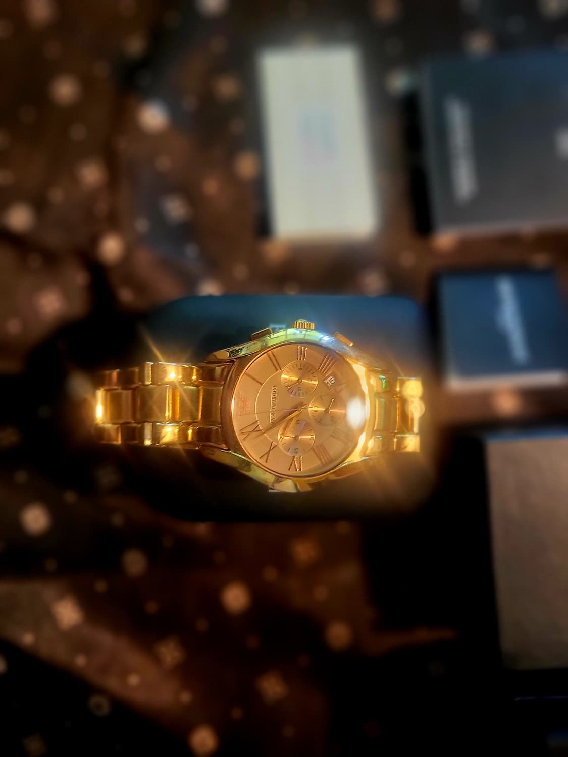 (미사용 새제품) 엠포리오 아르마니 로즈골드 메탈 남자시계 상품이미지7