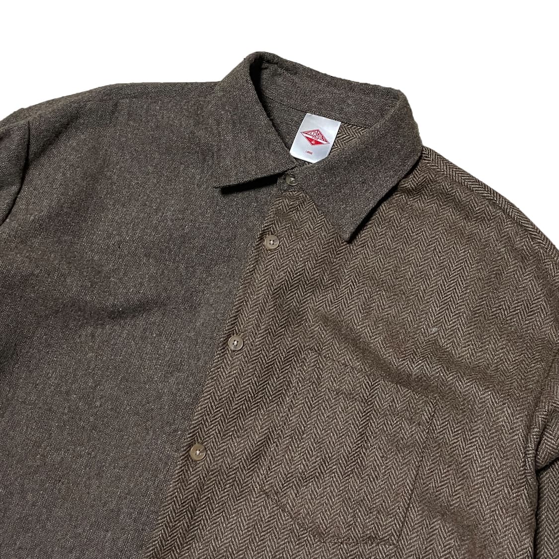 파나컬트 울코튼 언발란스 헤링본 셔츠 상품이미지3