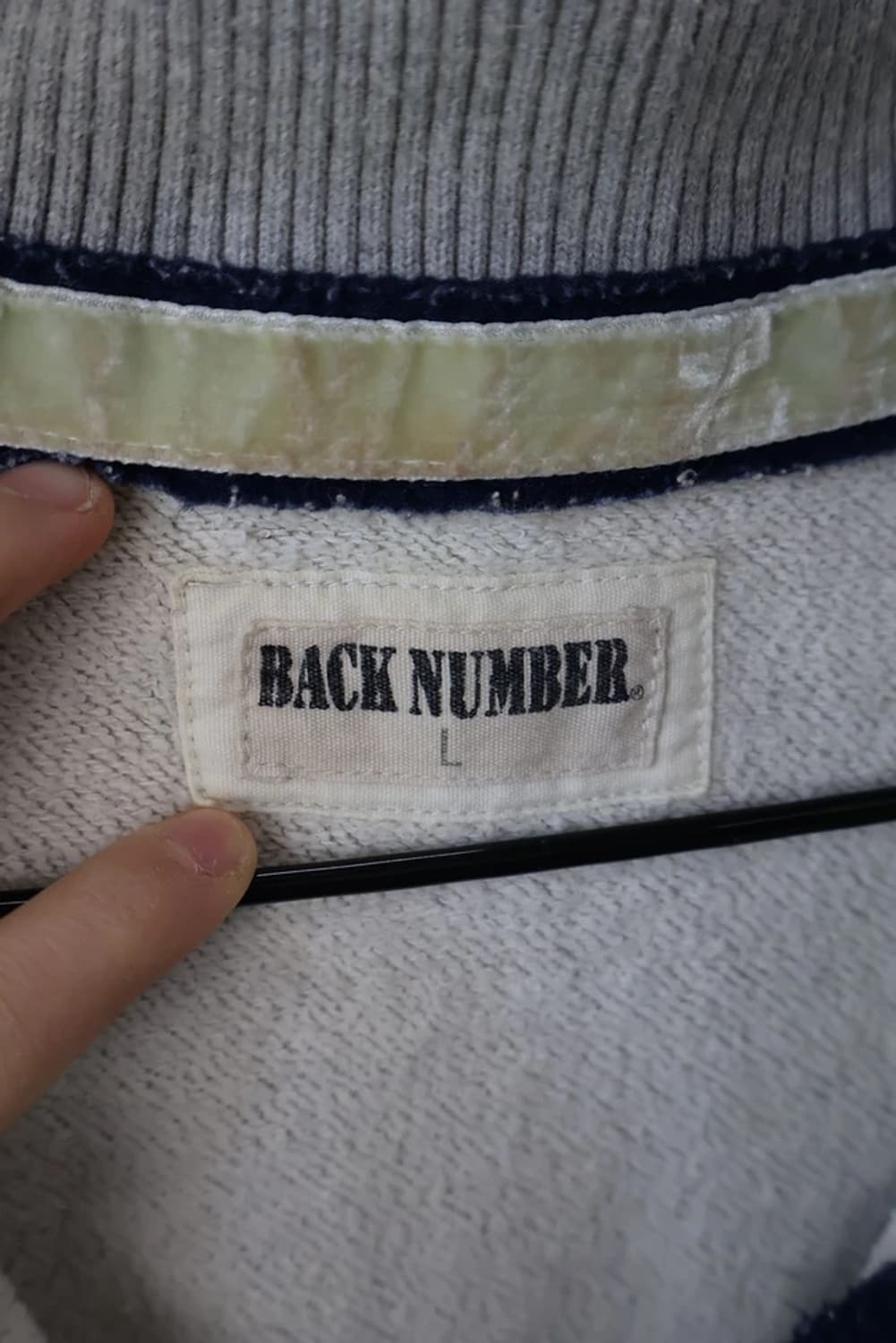 Back Number Gray Zip Sweatshirt 상품이미지5