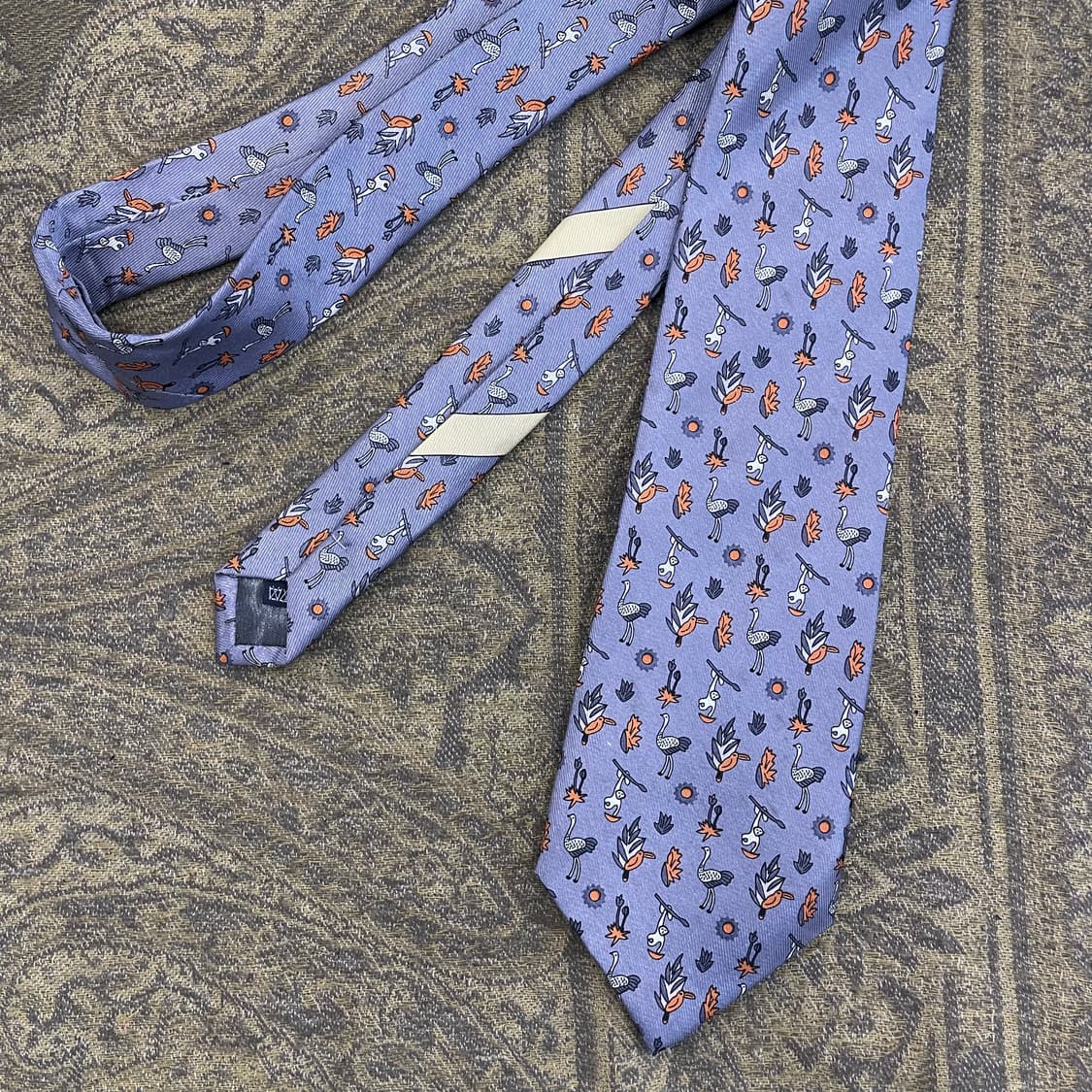 FERRAGAMO 페라가모 실크 패턴 넥타이 하이엔드 명품 타이 상품이미지1