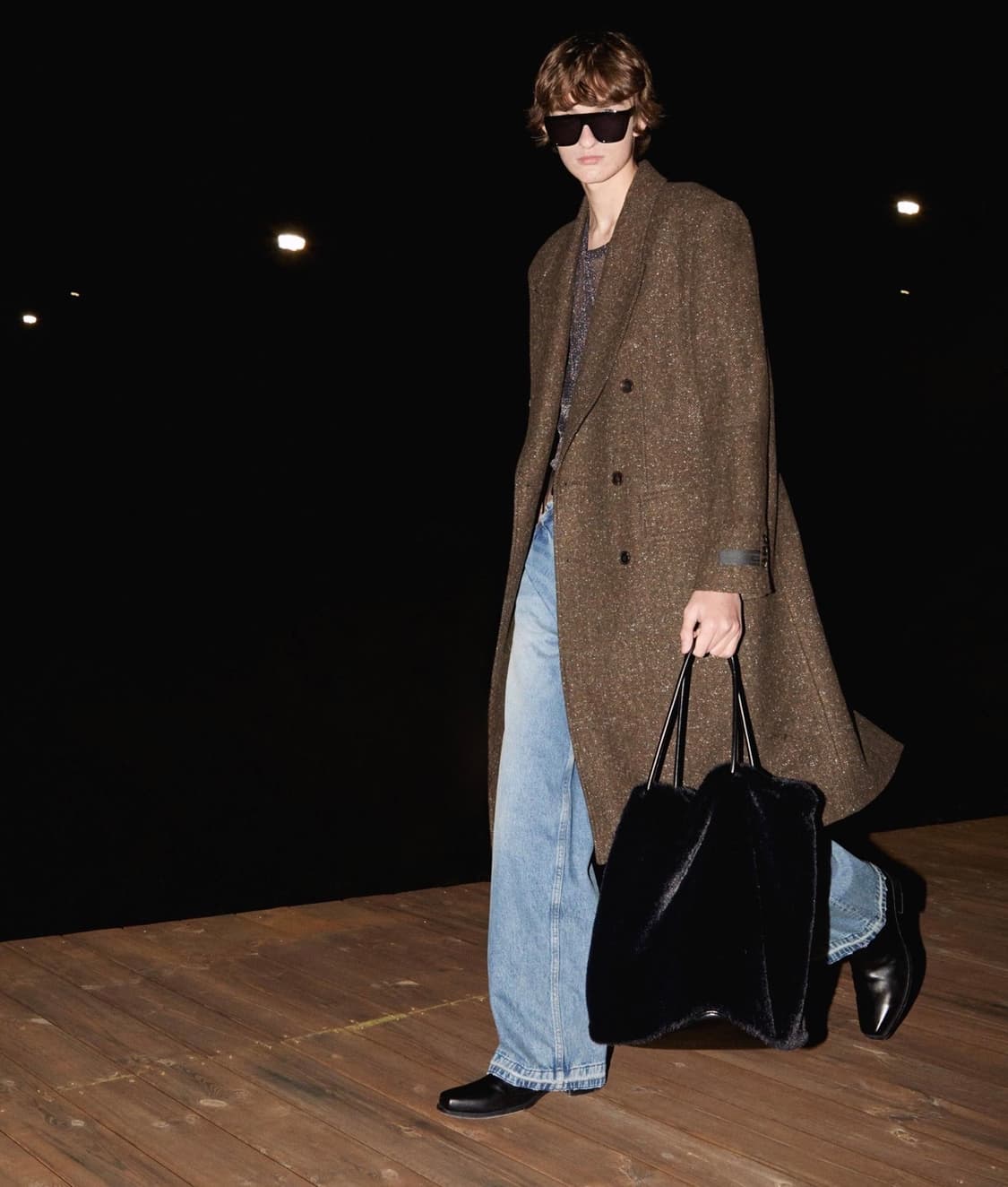 타일레 더블블래스티드 코트 브라운 해링본 상품이미지6