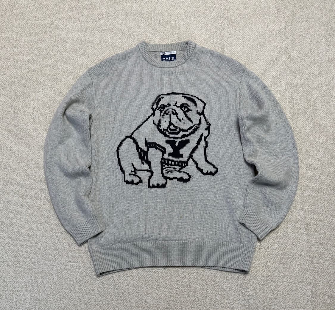 자라X예일 유니버시티 불독 코튼 니트 상품이미지1