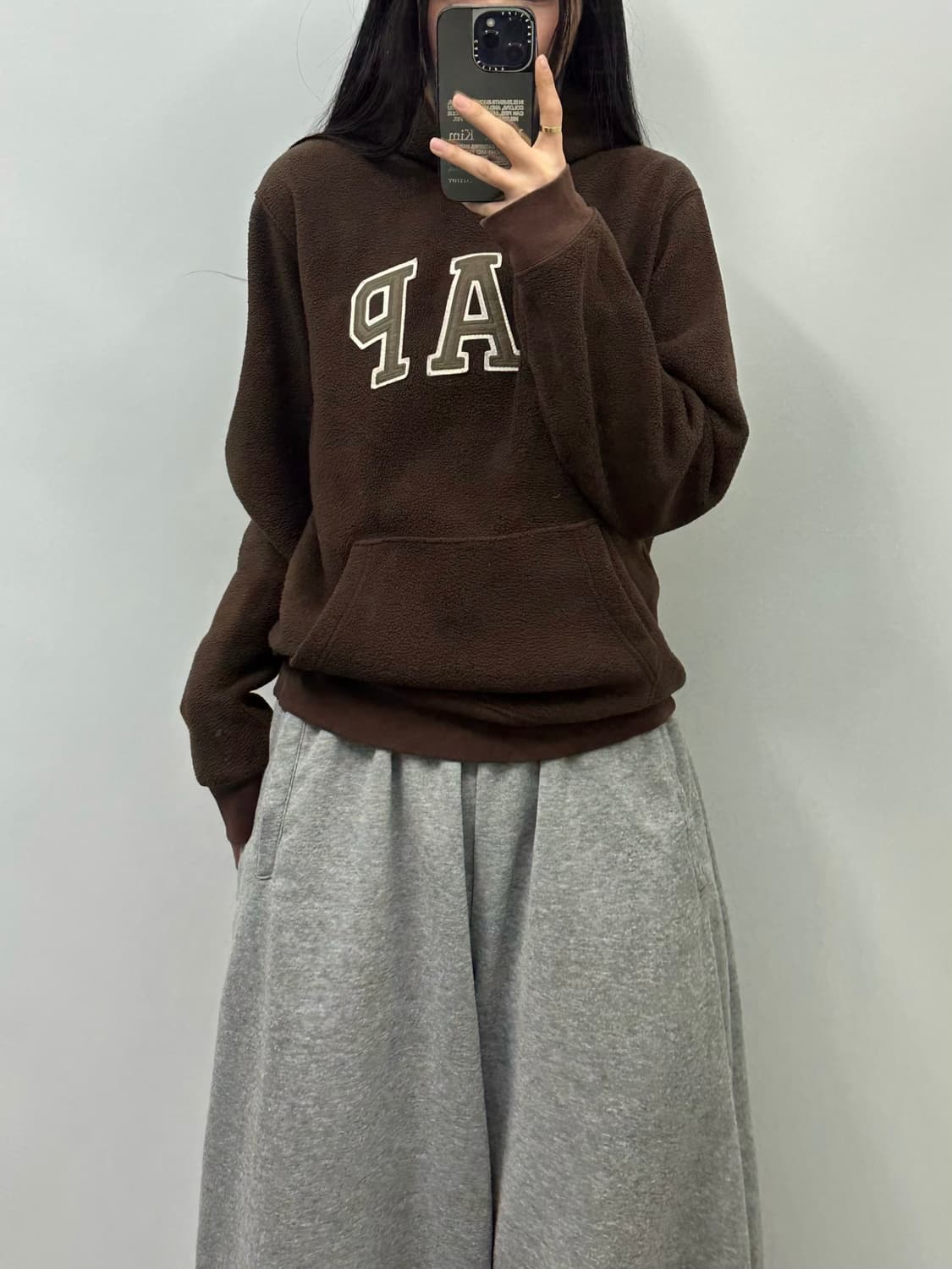 Gap 갭 브라운 플리스 후드티 상품이미지1