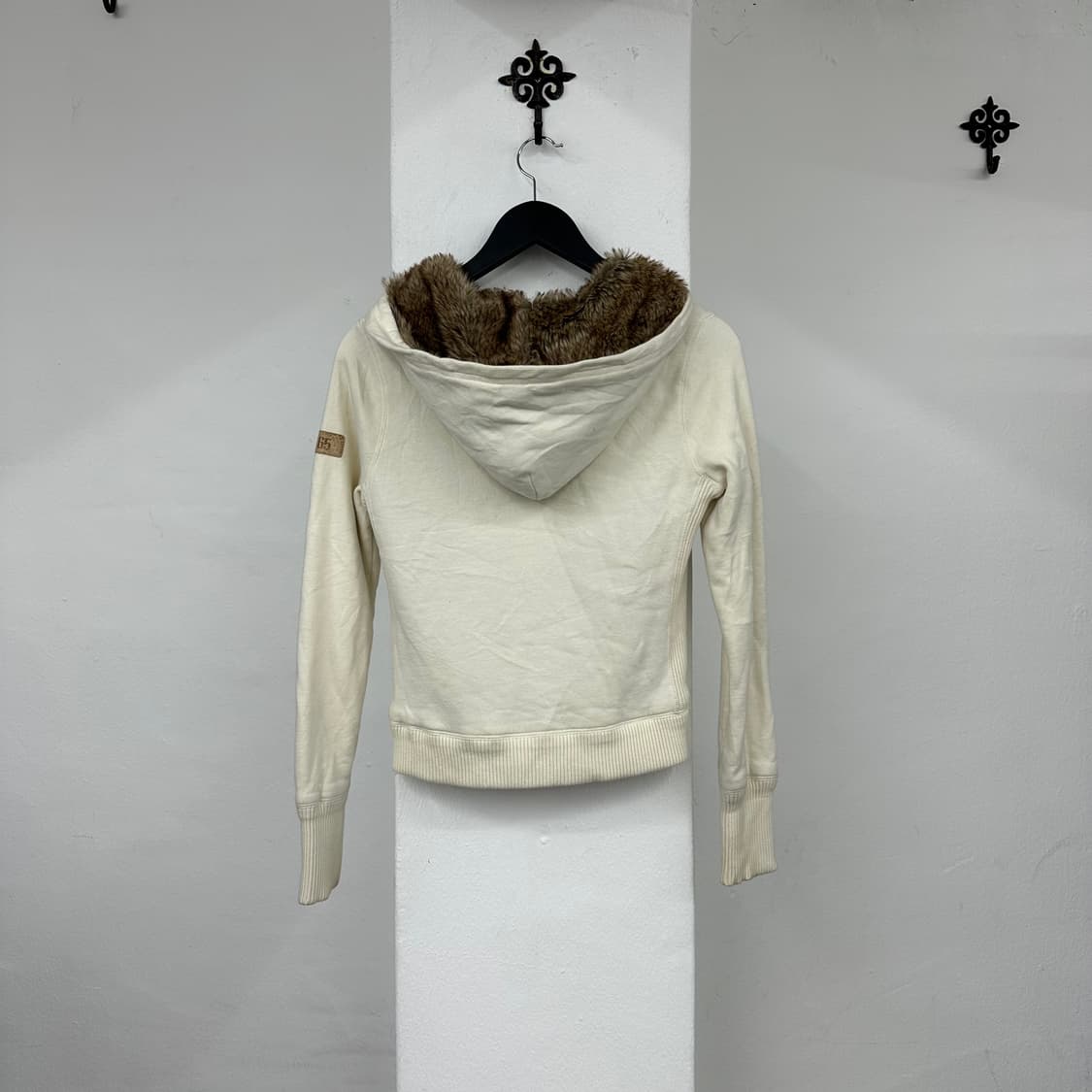 beige fur lining hoodie jacket 상품이미지3