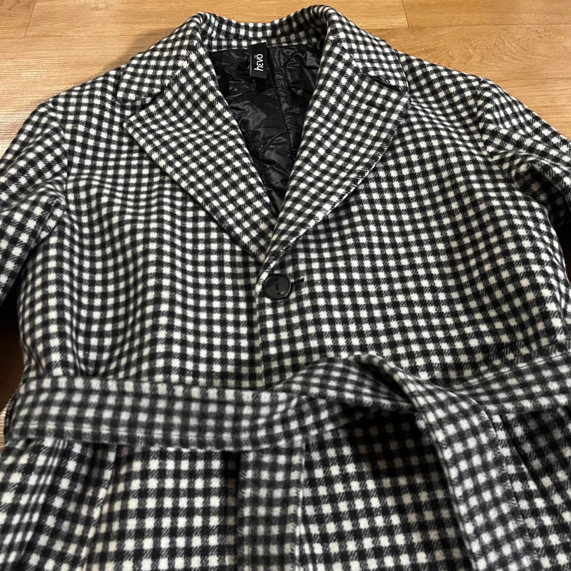 [105] 헤보 신형 깅엄 패딩코트 상품이미지2