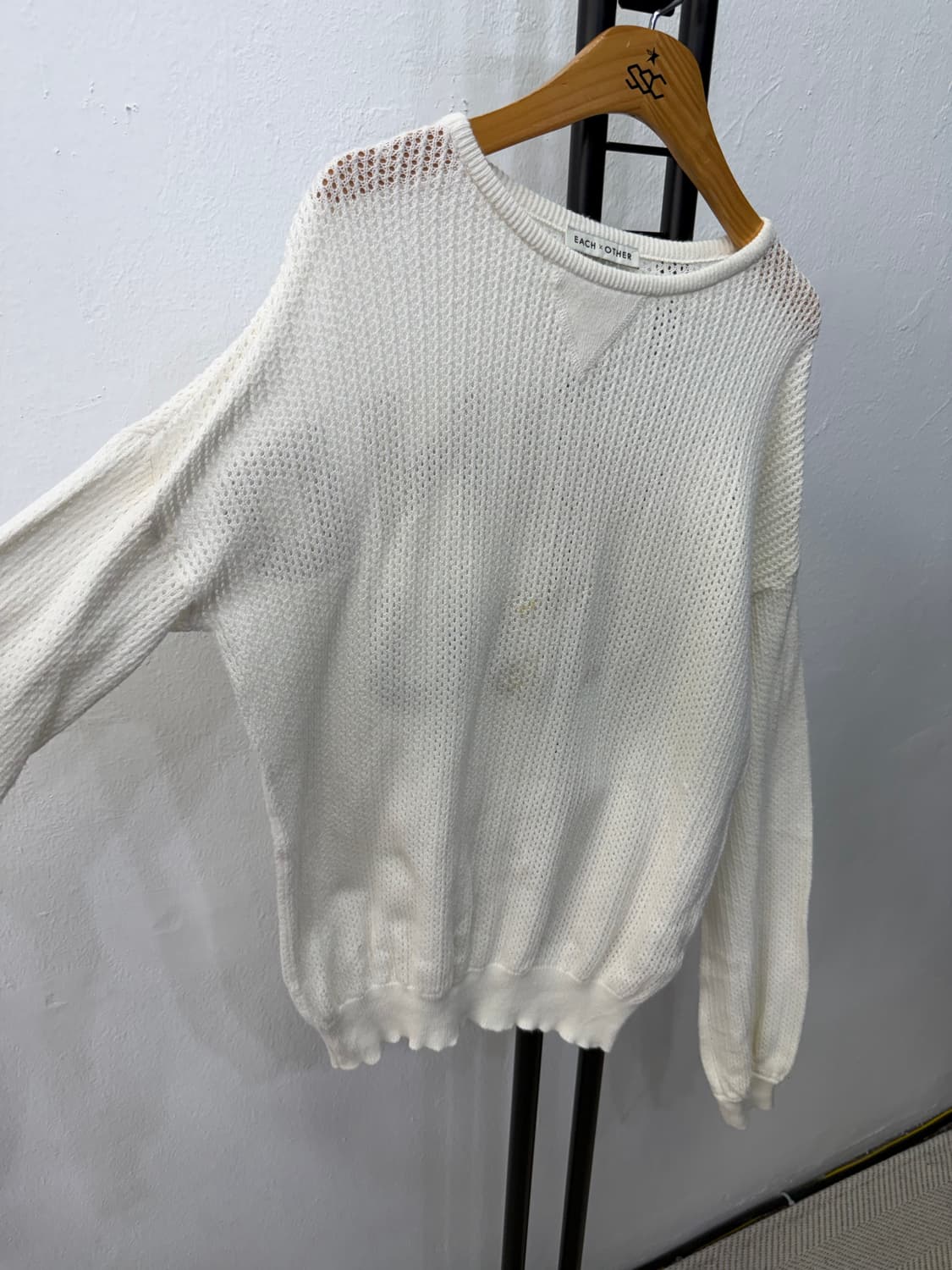 정품) 이치아더 한섬 화이트 니트 스웨터 82(66) 상품이미지3