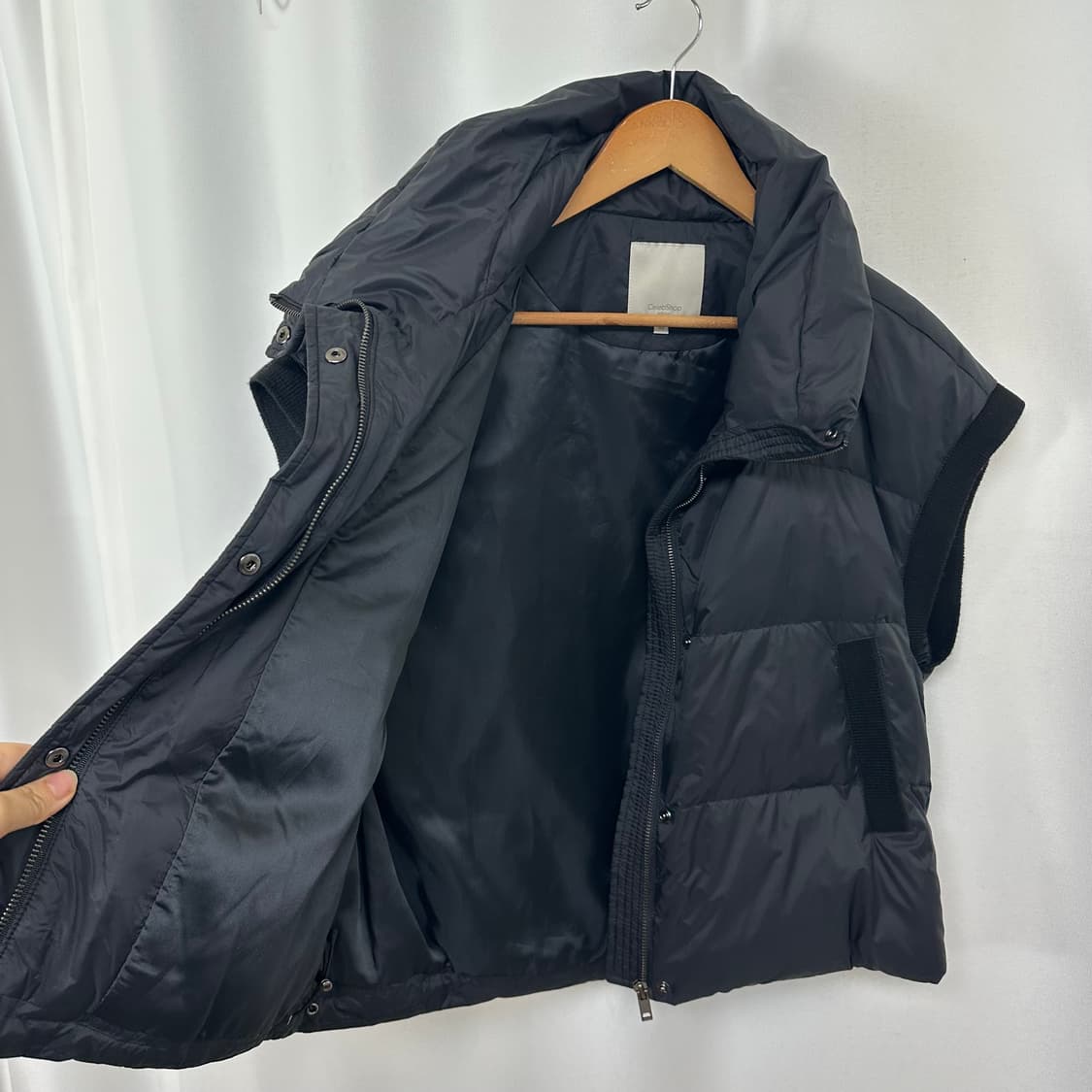 셀렙샵 여자 거위털 패딩조끼 검정 66 상품이미지6