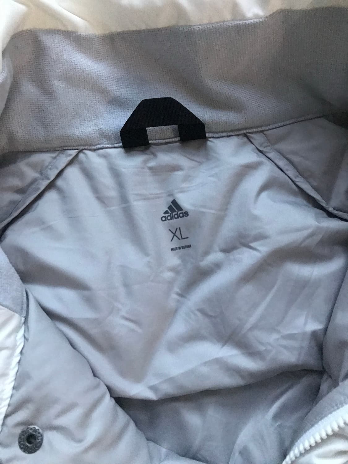 아디다스 삼선 로고 사이드라인 화이트 패딩 상품이미지6